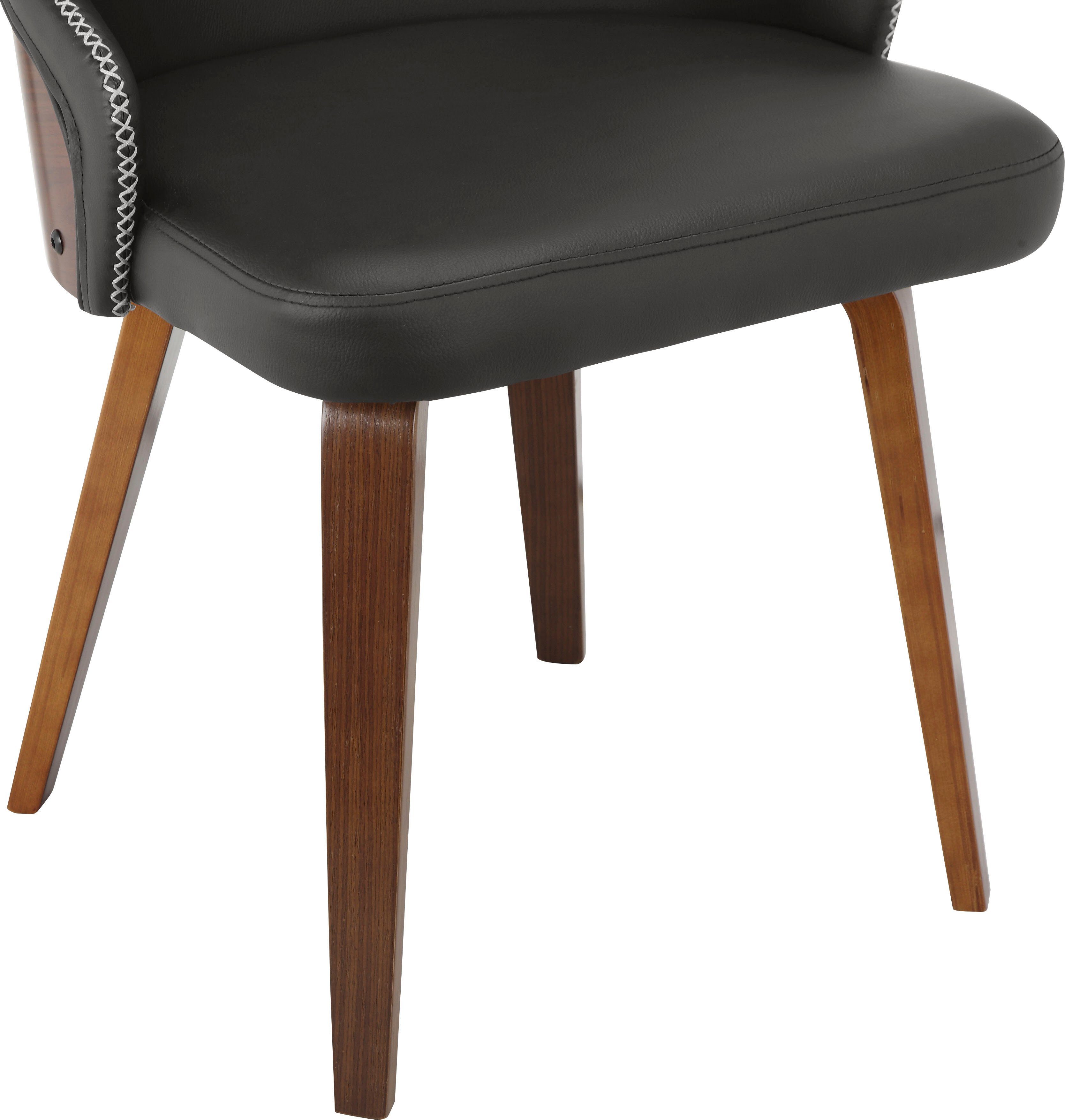 INOSIGN Eetkamerstoel Bojan gemakkelijk te onderhouden imitatieleer, beklede zitting en rugleuning, zithoogte 47 cm (2 stuks)