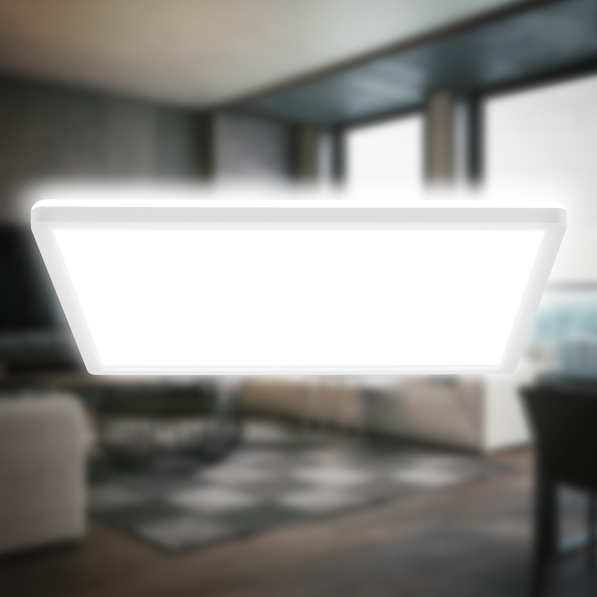 B.K.Licht Led-plafondlamp BKL1601 ultra dunne plafondlamp, LED paneel met backlight