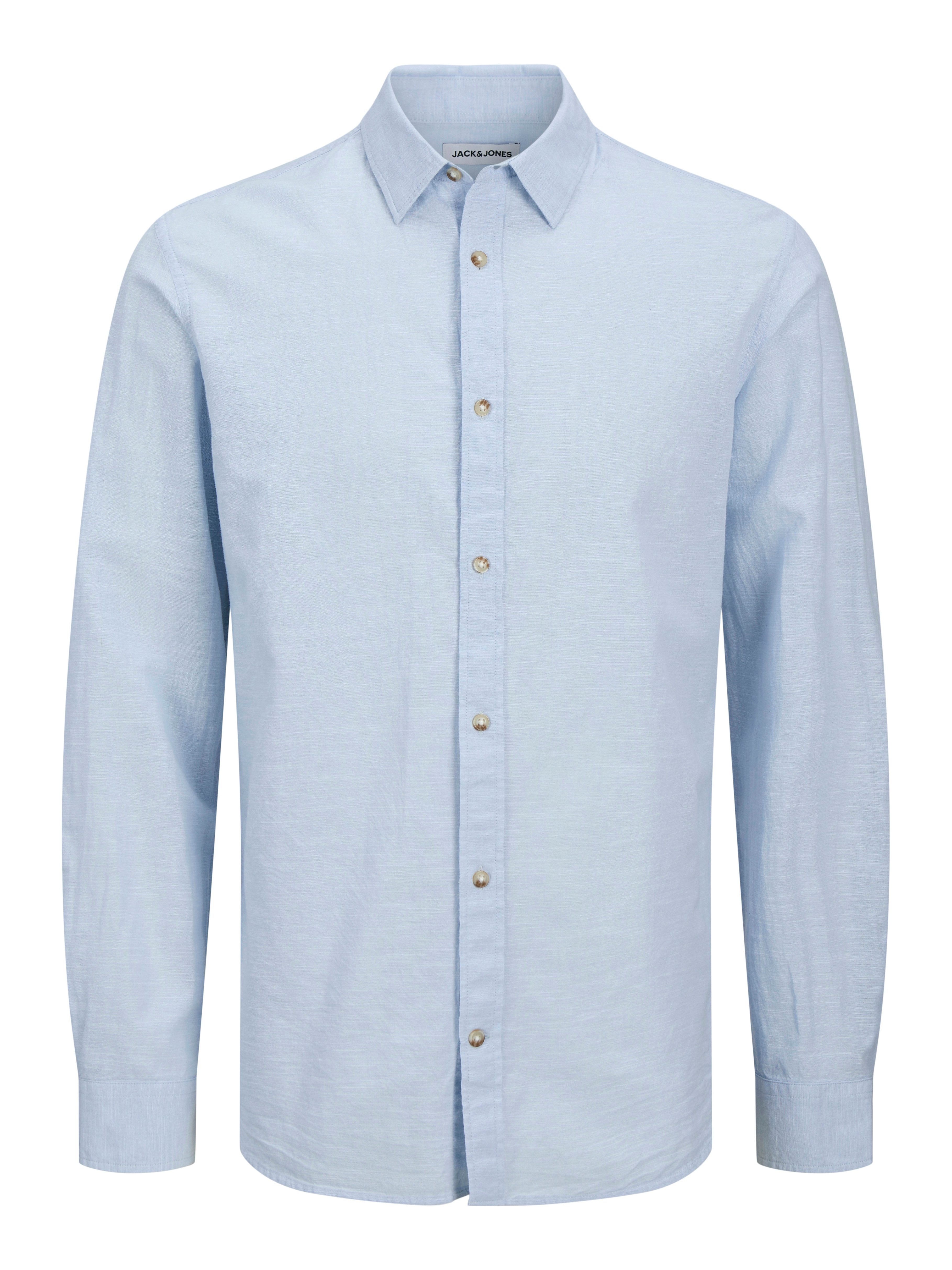 Jack & Jones Overhemd met lange mouwen JJESUMMER SHIRT LS SN heren overhemden maat XXL blauw