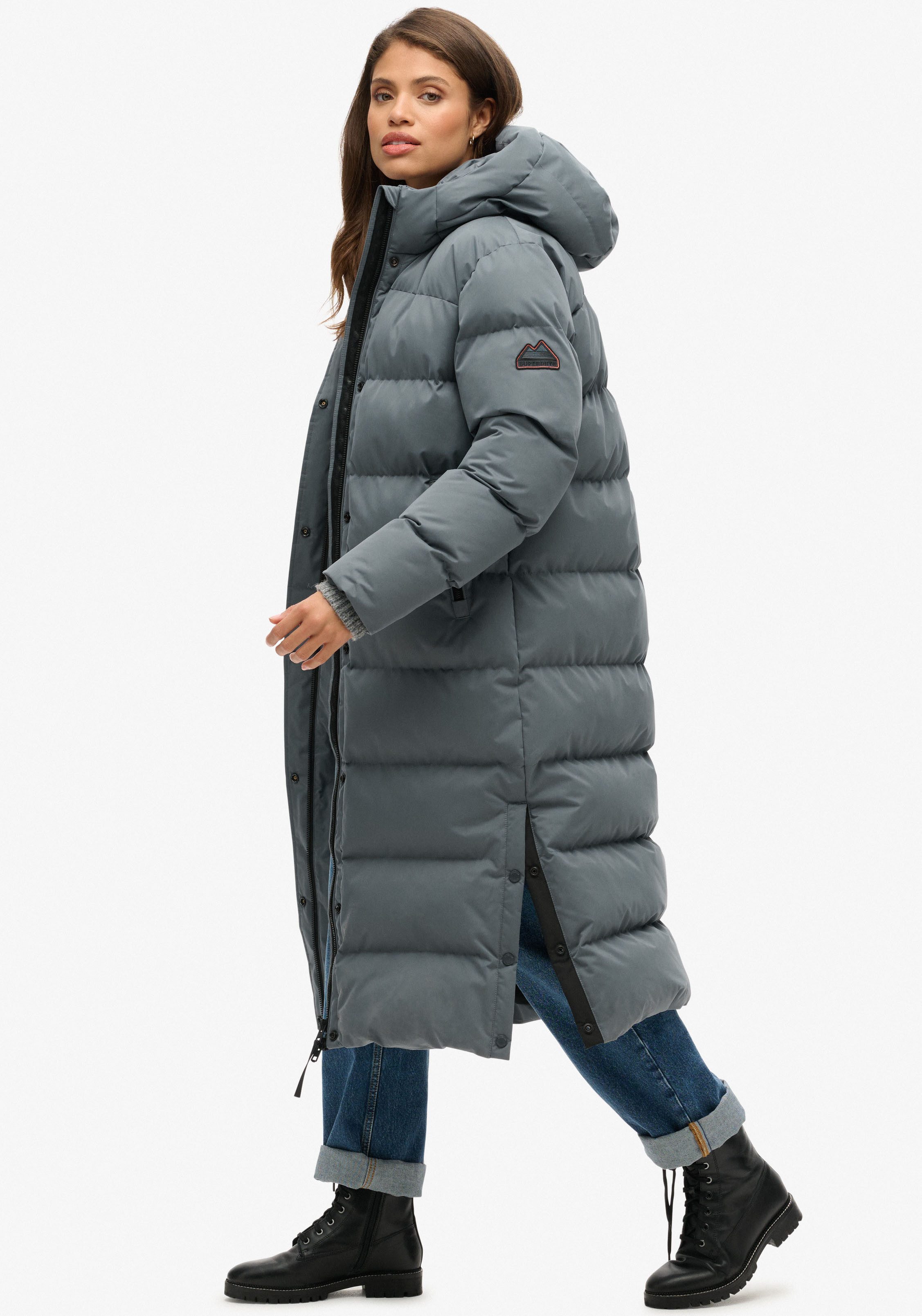 Superdry Gewatteerde jas MICROFIBRE LONGLINE PUFFER JKT