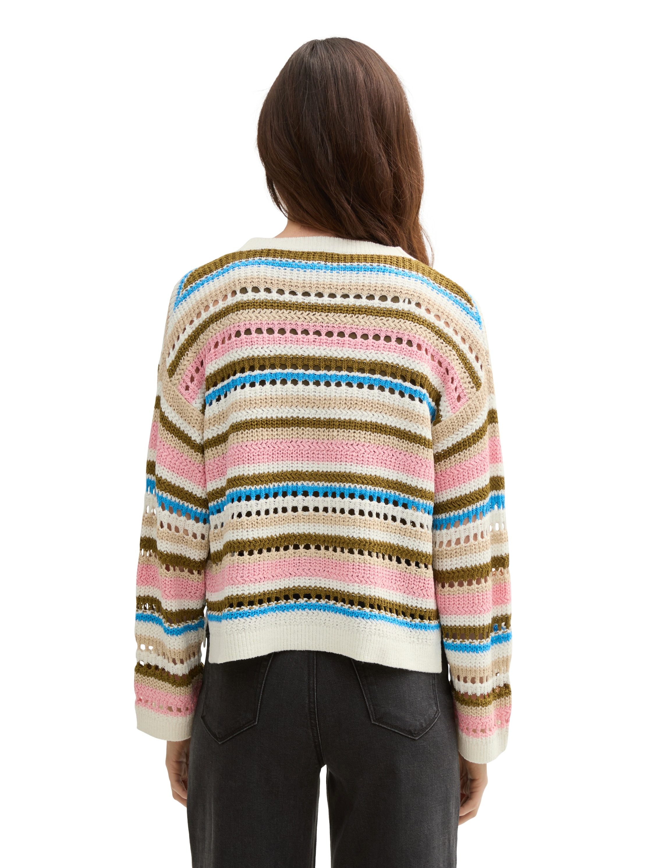 Tom Tailor Denim Cardigan met streepmotief