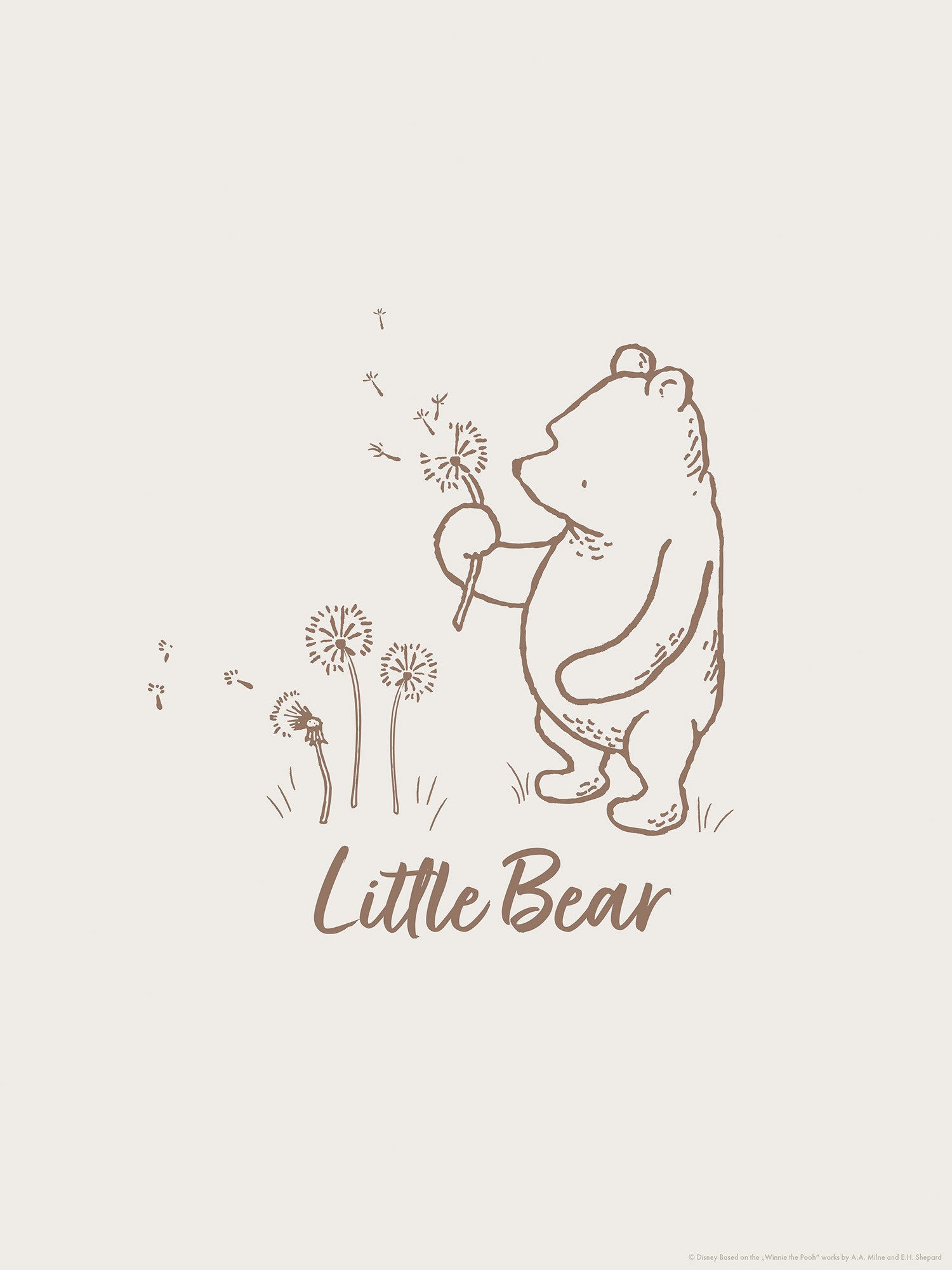 Komar Artprint Disney Winnie the Pooh Little Bear 300 x 280 cm (breedte x hoogte) - behang, vlies, woonkamer, slaapkamer (set)