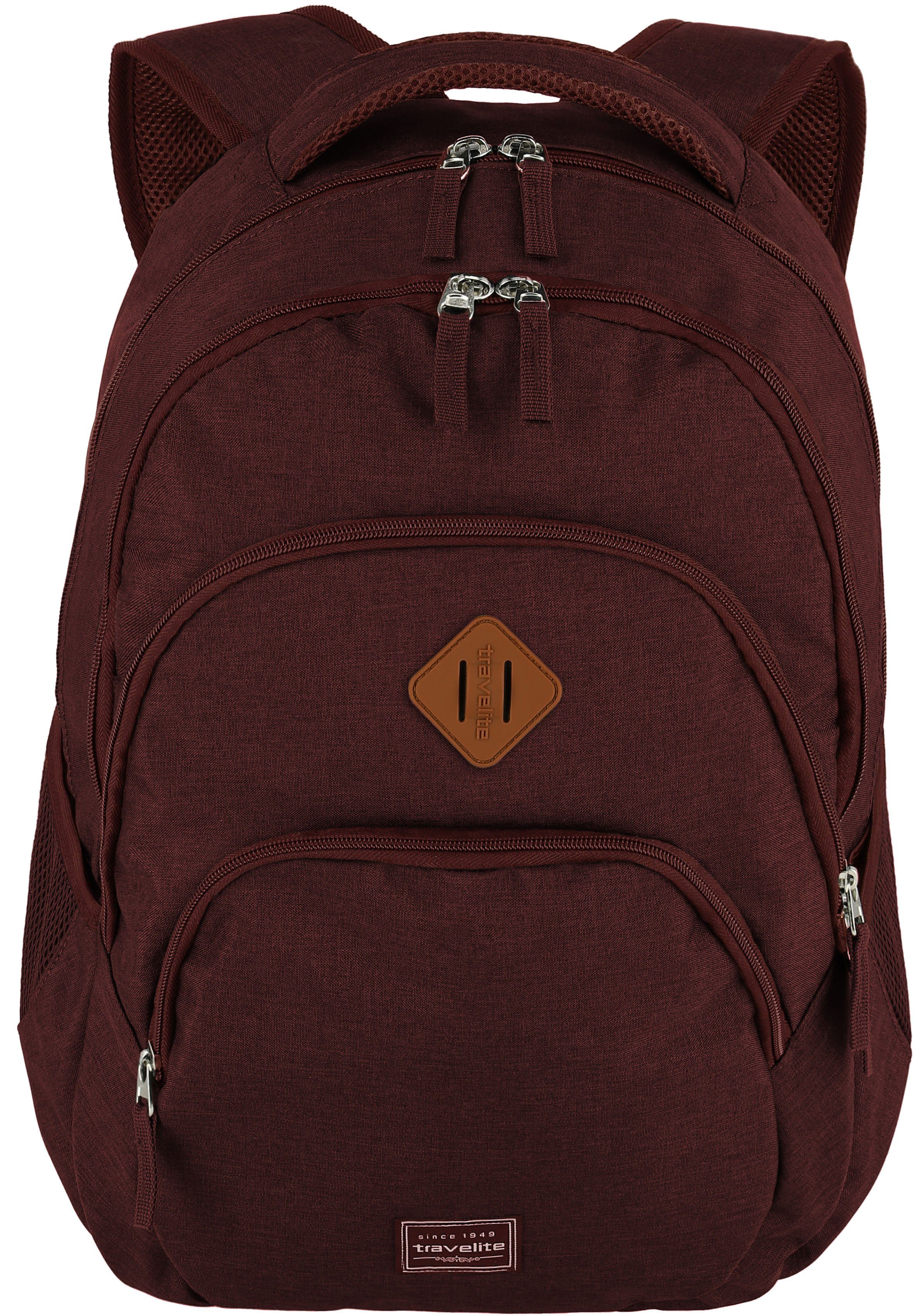 Travelite Basics Backpack Melange bordeaux backpack