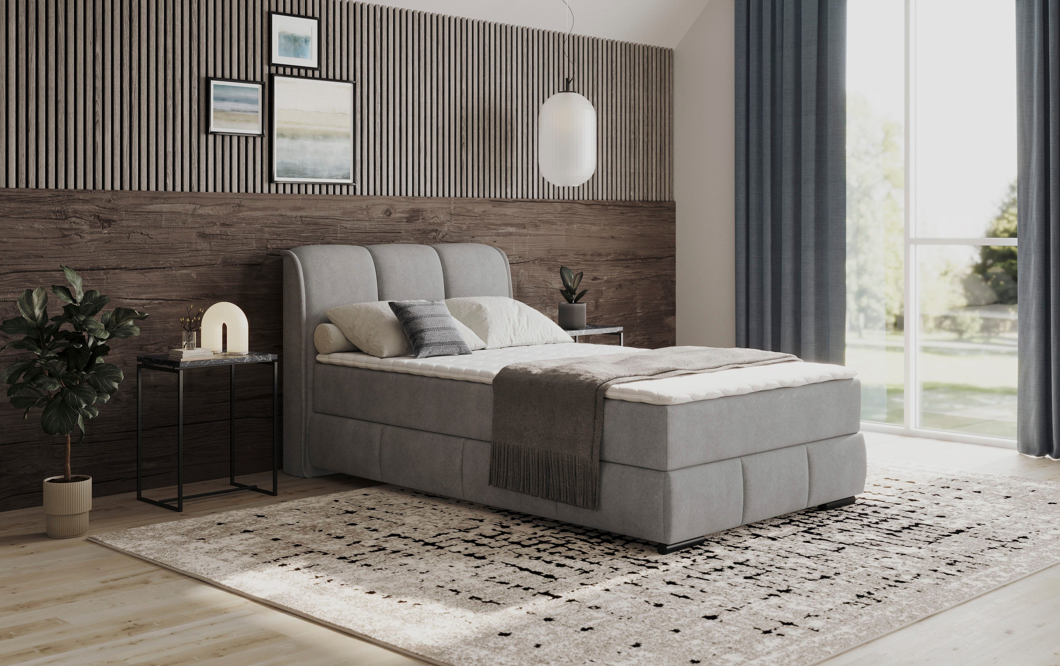 INOSIGN Boxspring Bethany met bedkist, incl. matras Topmatras en sierkussen, in verschillende hardheden beschikbaar