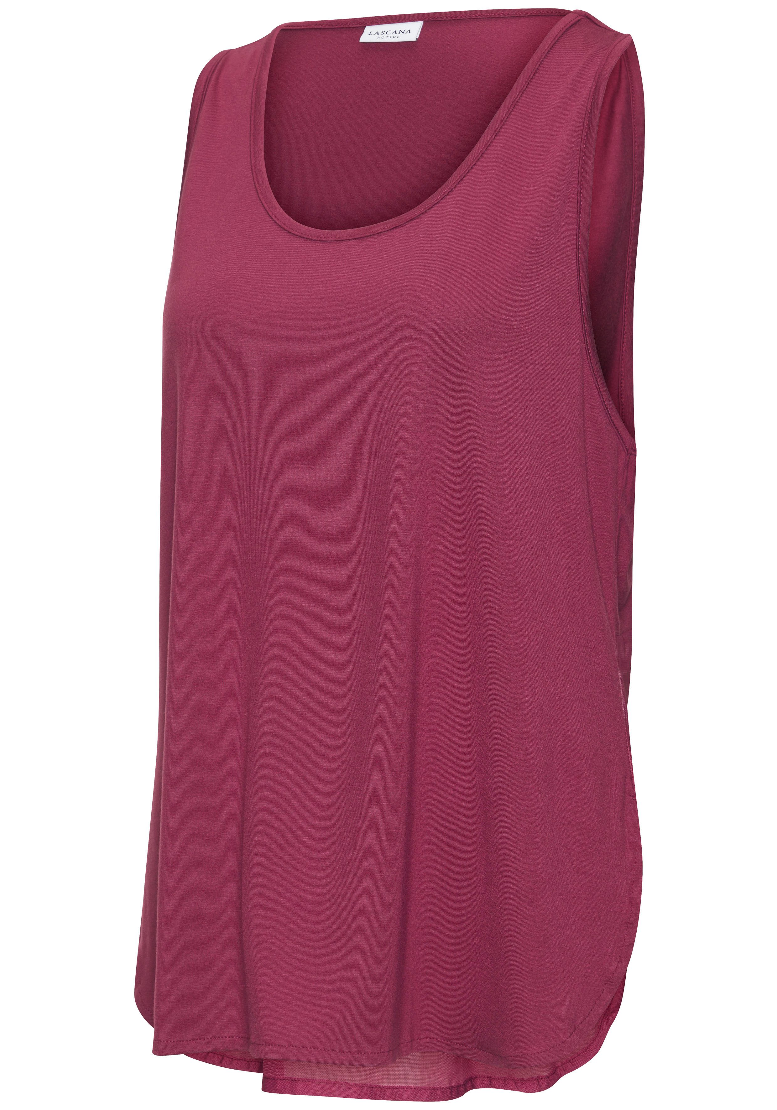 active by Lascana Tanktop Sporttop met mesh inzet en racerback