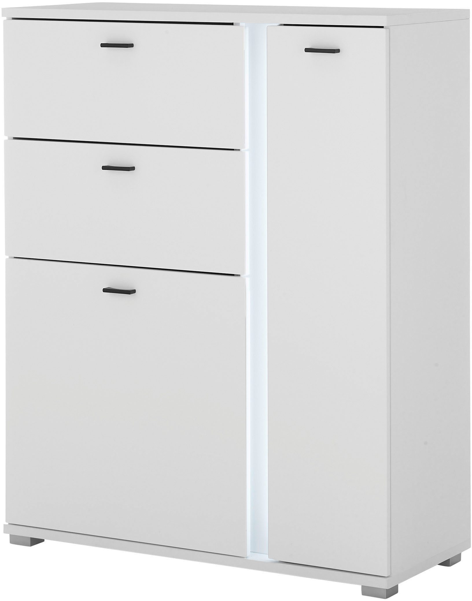 INOSIGN Highboard Long Island in moderne trendkleur, inclusief verticale verlichting, breedte 100 cm (1 stuk)