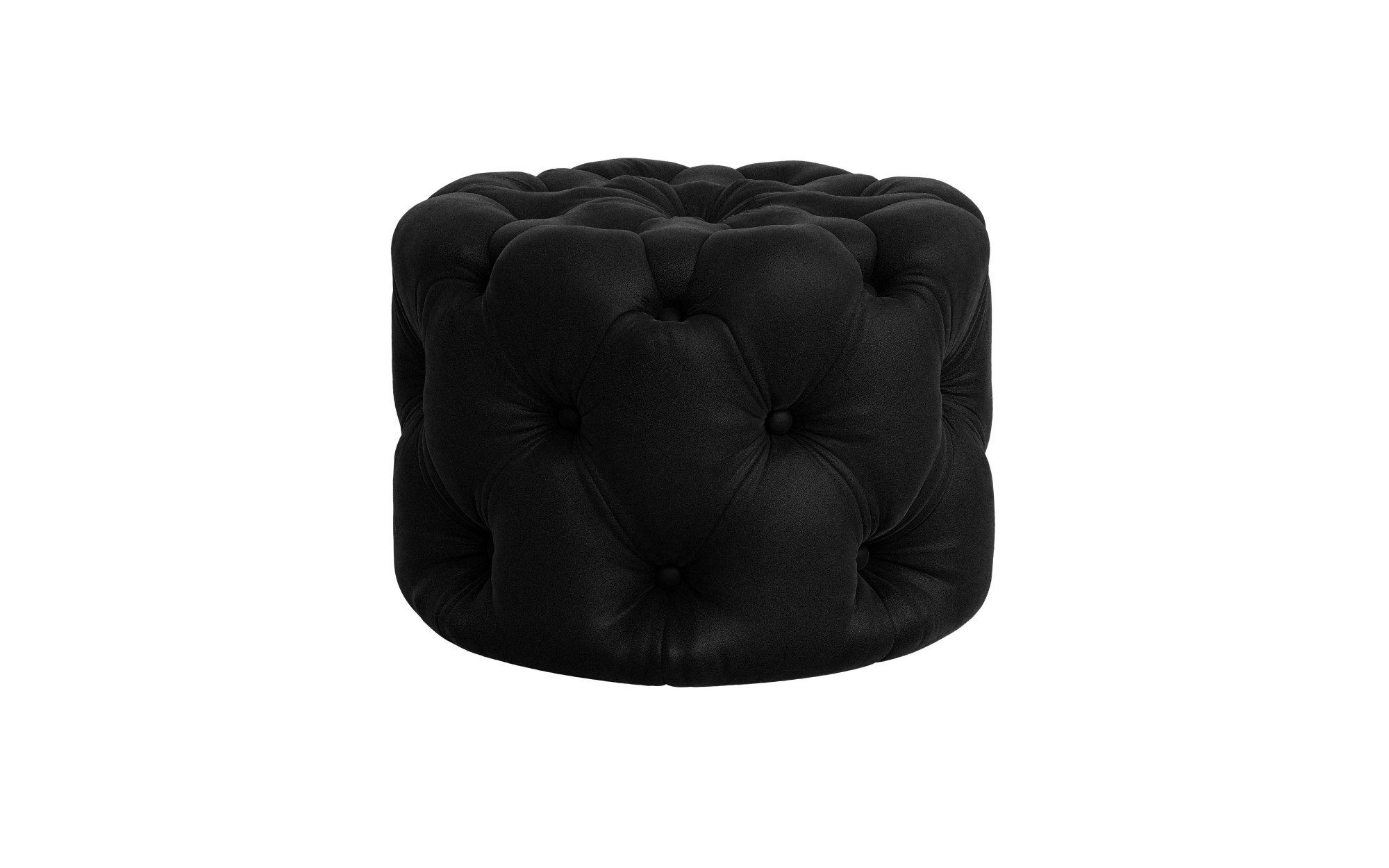 Places of Style Hocker FOLLINA Beklede poef met klassieke Chesterfield-knopafwerking