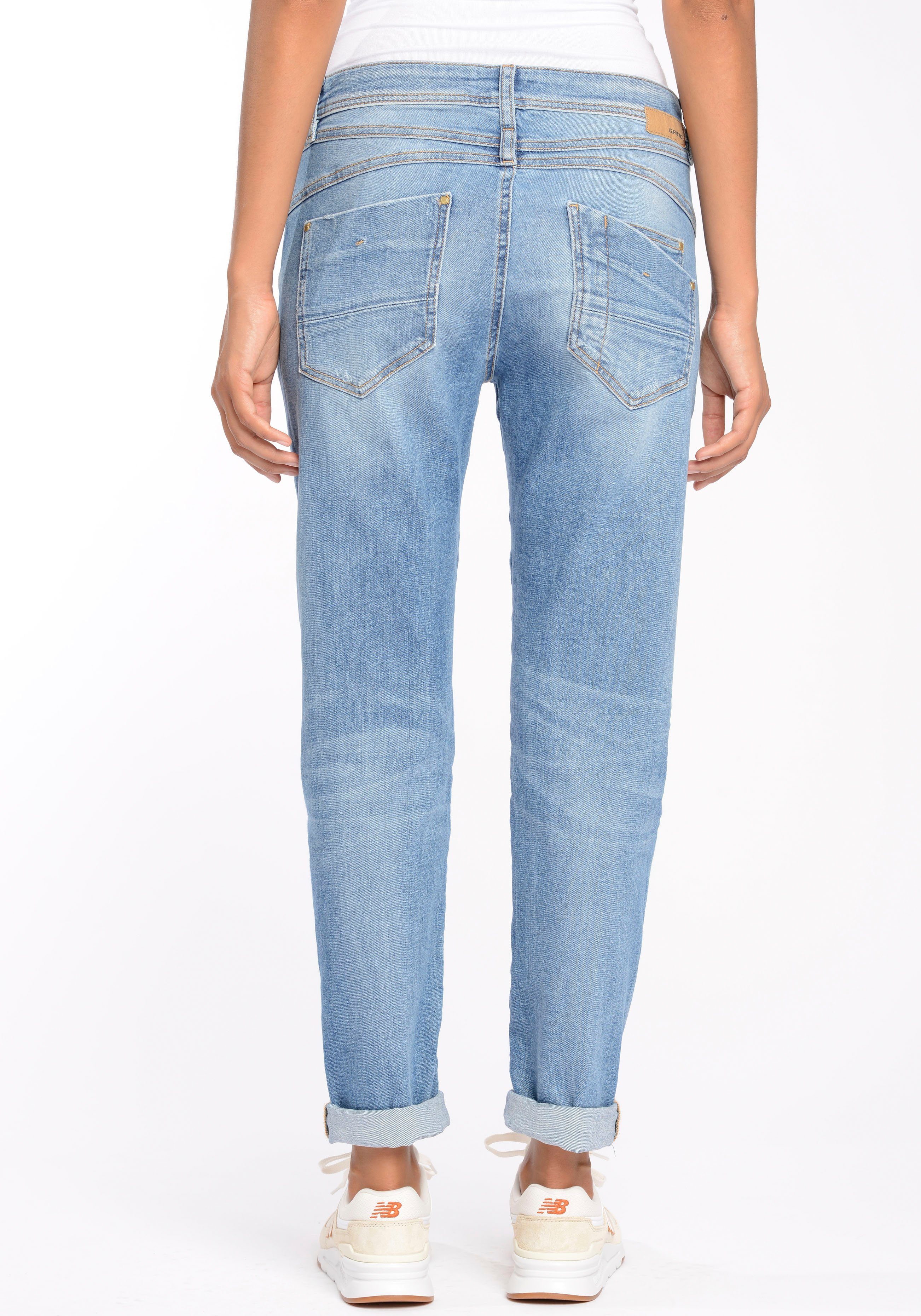 GANG Destroyed jeans 94AMELIE met destroyed-effecten