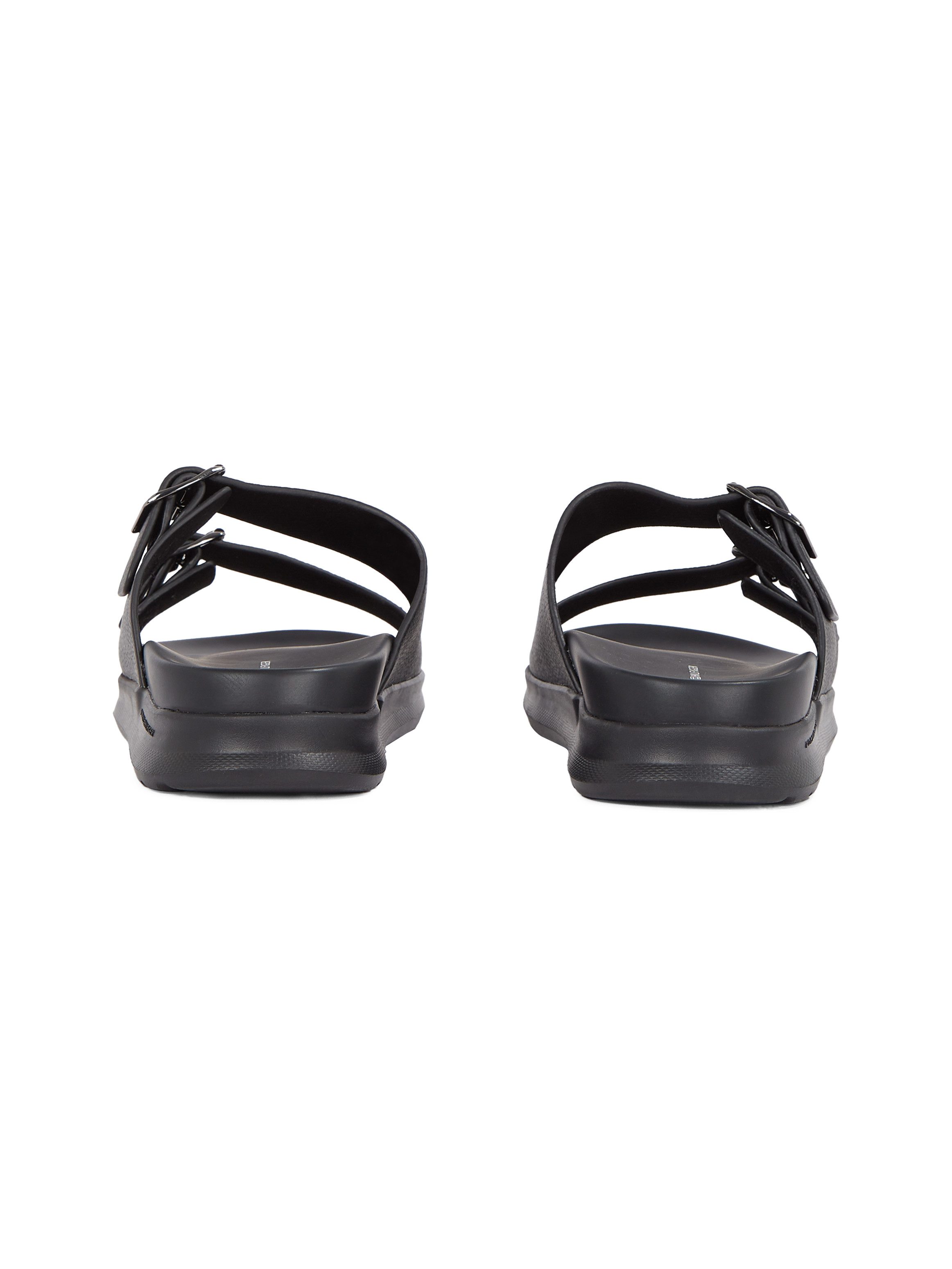Tommy Hilfiger Slippers D DENSITY HILFIGER LTH SAND , zomerschoen, comfortabele schoen, instapschoen met verstelbare gespen