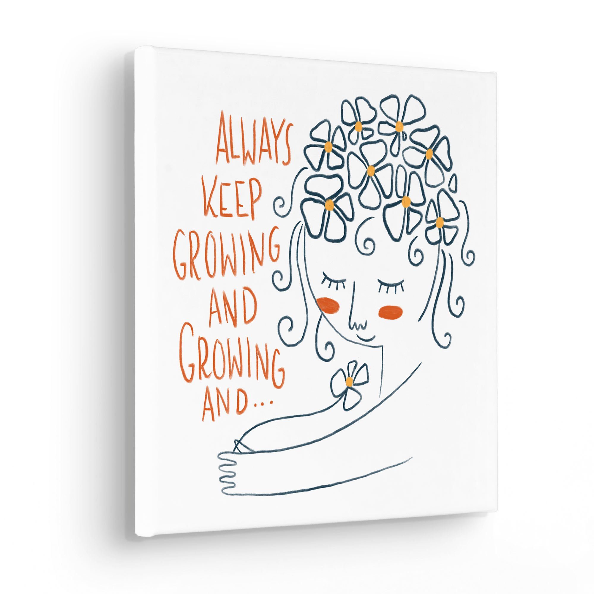 Komar Artprint op linnen Keep Growing - Afmeting 30 x 30 cm (1 stuk)