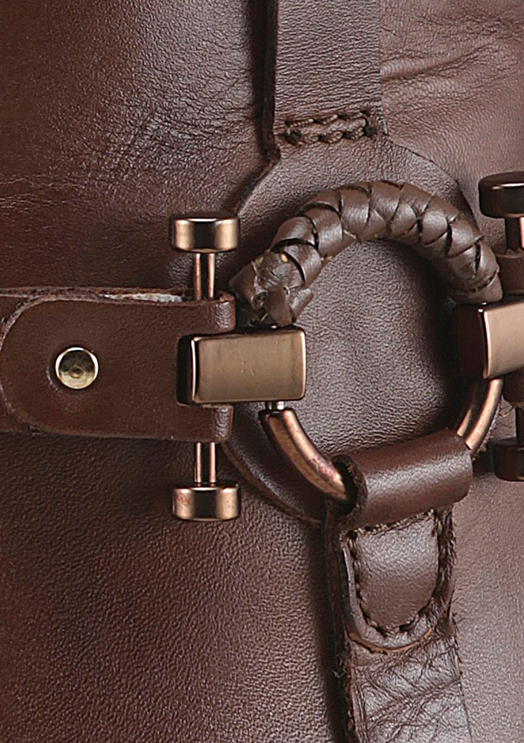 Marco Tozzi Laarsjes hakken, western-enkellaars, chunky boots met decoratieve band