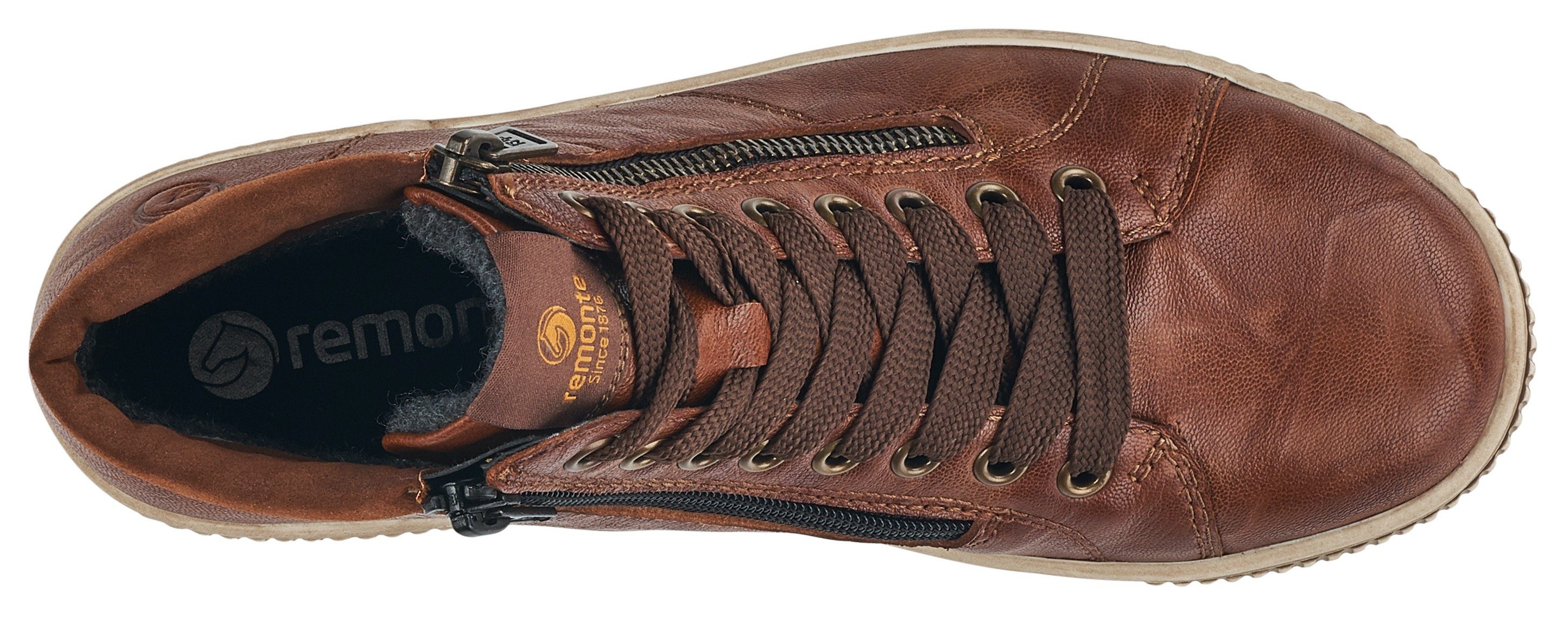 Remonte Veterschoenen platform, lace-up ankle boots, boots in crash look