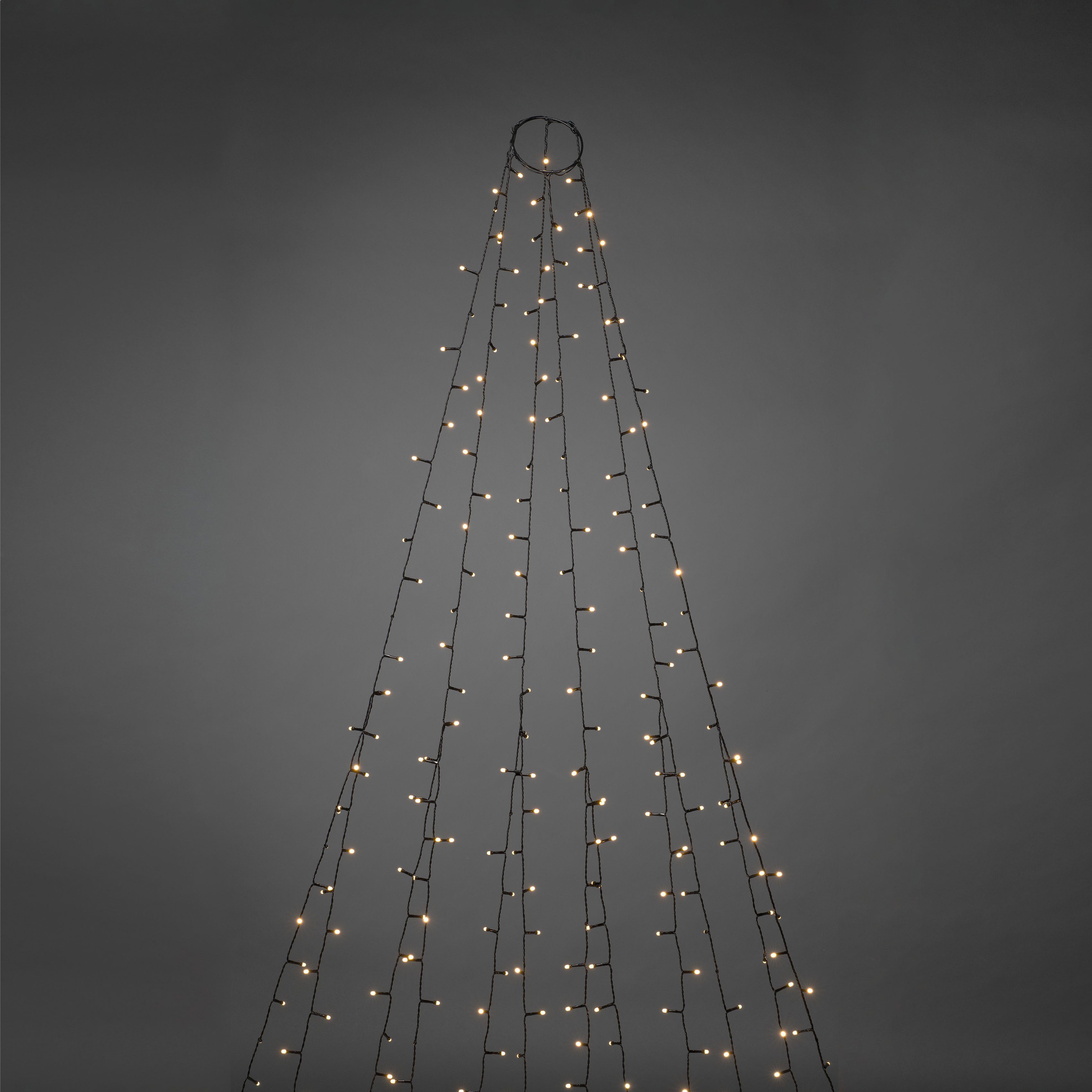 KONSTSMIDE Led-boomverlichting Kerstversiering buiten, kerstversiering Ledlichtsnoer 6 strengen à 45 frozen warmwitte dioden (1 stuk)