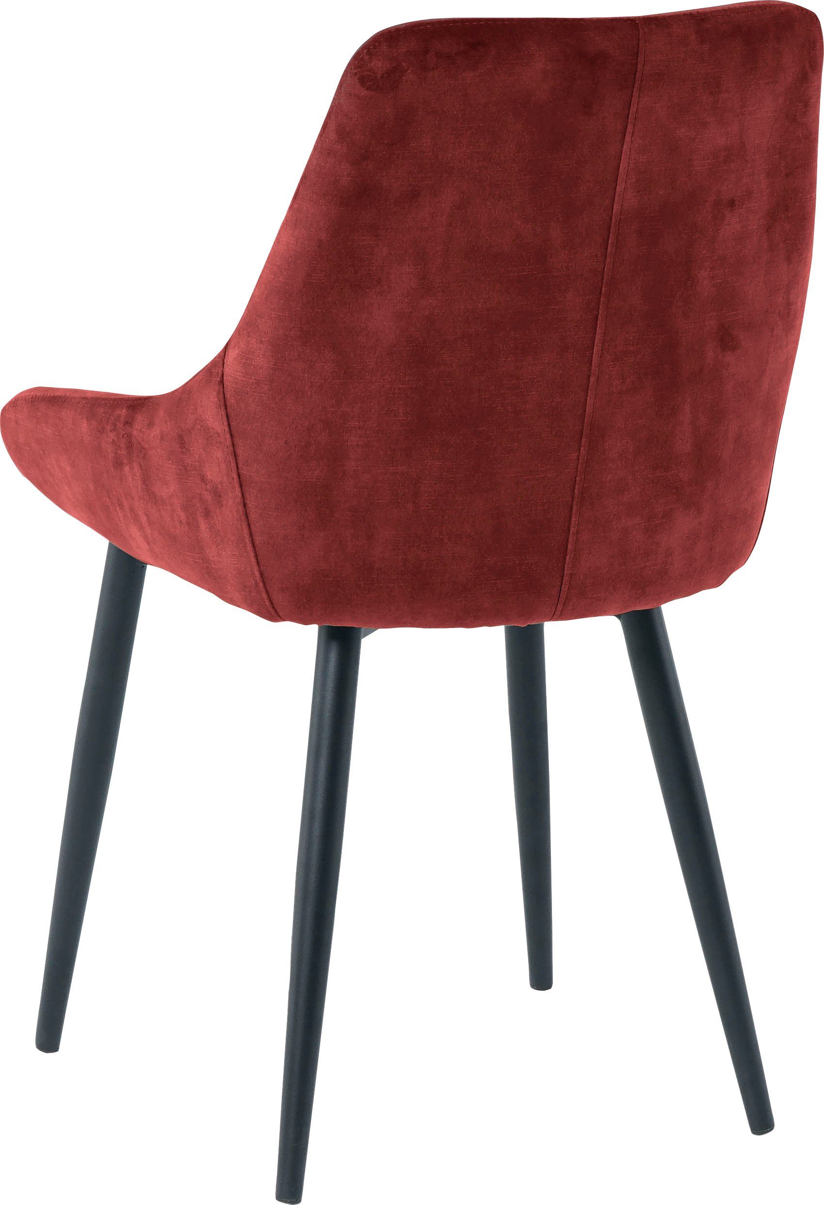 SIT Stoel glamoureuze bekleding in fluwelige look (set, 2 stuks)