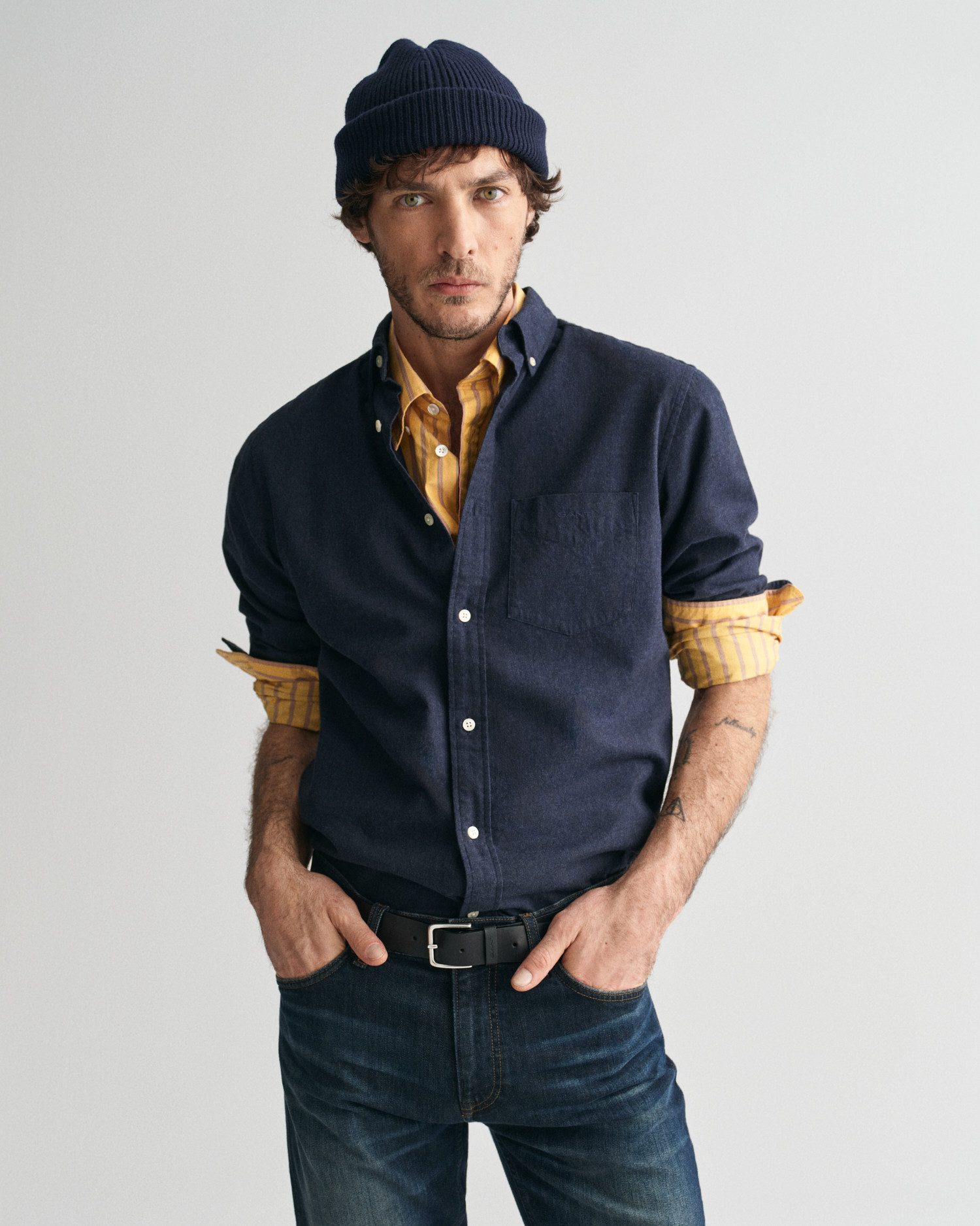 Gant Overhemd met lange mouwen REG FLANNEL MELANGE SHIRT
