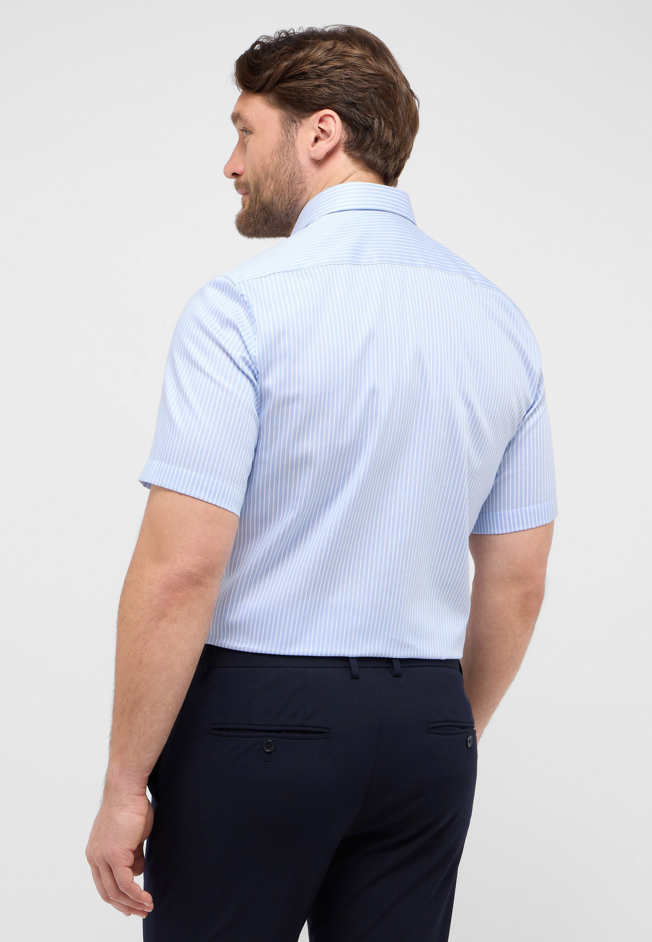 Eterna Overhemd met korte mouwen Comfort fit NON IRON (strijkvrij)