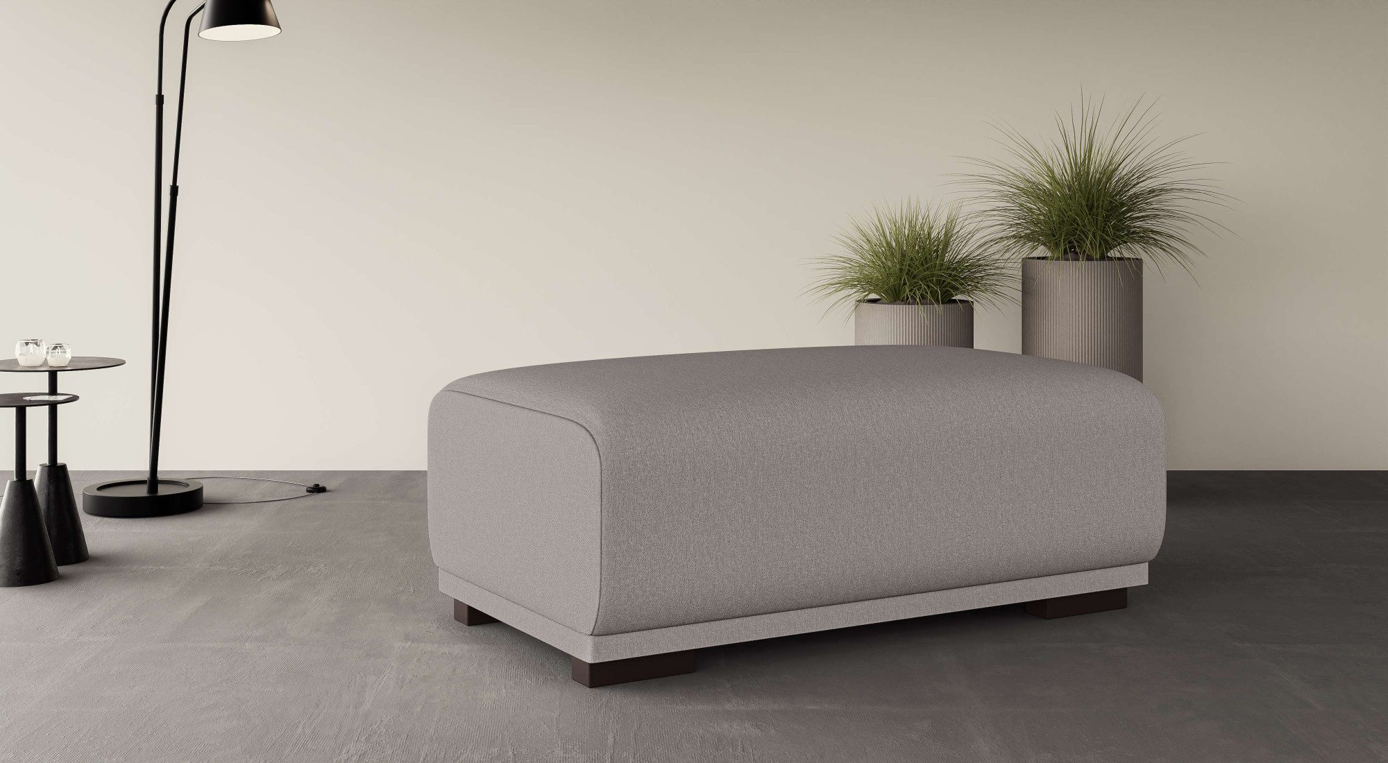 Home affaire Hocker BORNHOLM, grote poef passend bij de serie, afmetingen B/D/H: 122/72/46 cm