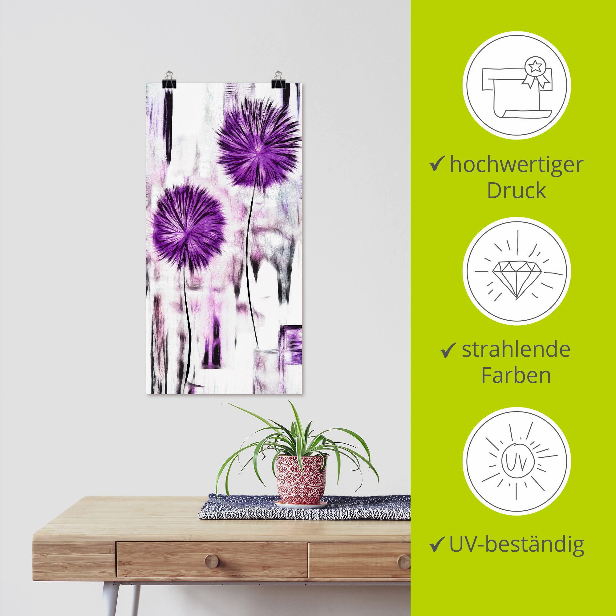 Artland Artprint Bloemen als artprint van aluminium, artprint op linnen, muursticker of poster in verschillende maten