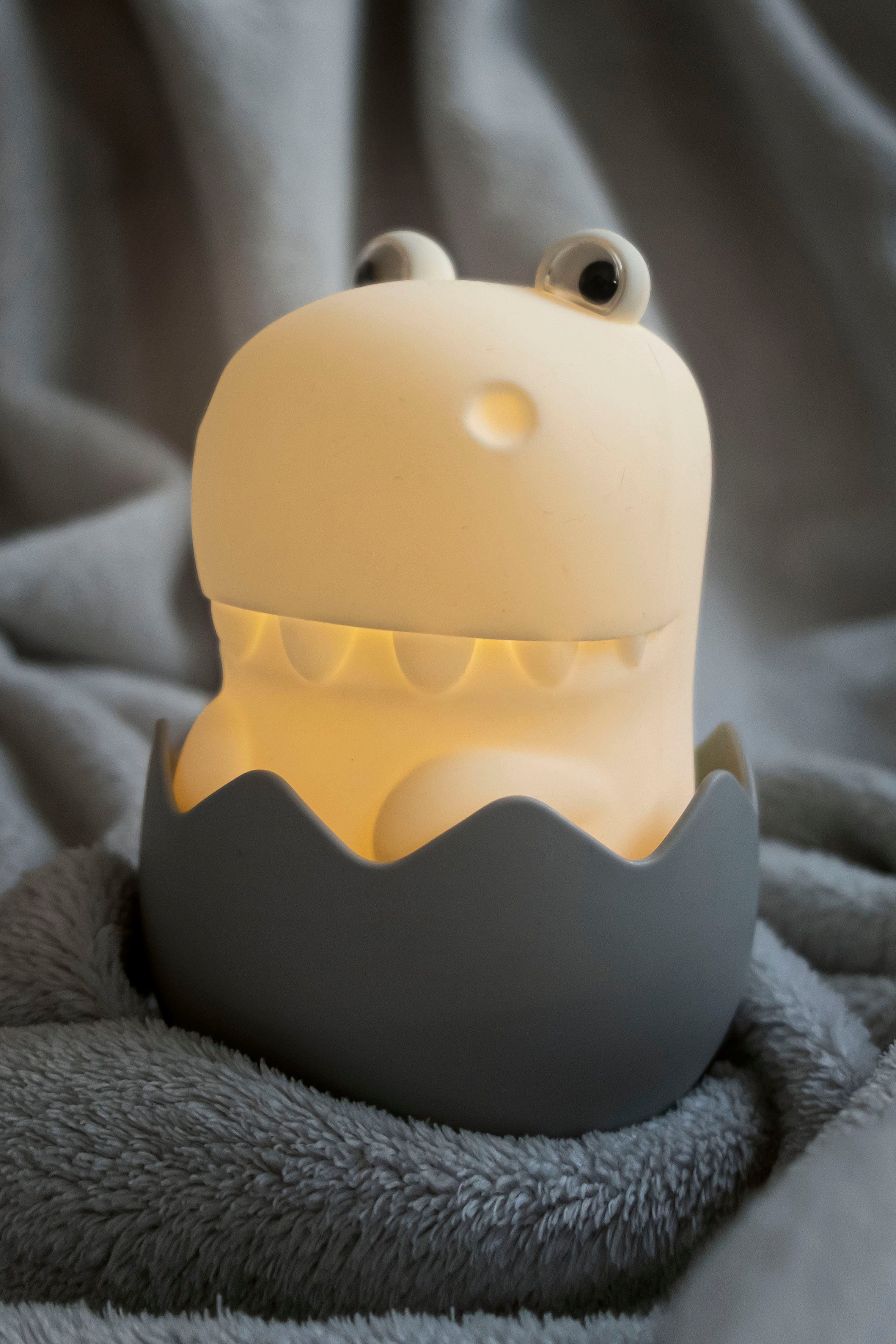 niermann Lednachtlampje Nachtlampje Diggy Dino Vriendelijk, verminderd ontwerp + Aangenaam licht (slaapvriendelijk) (1 stuk)