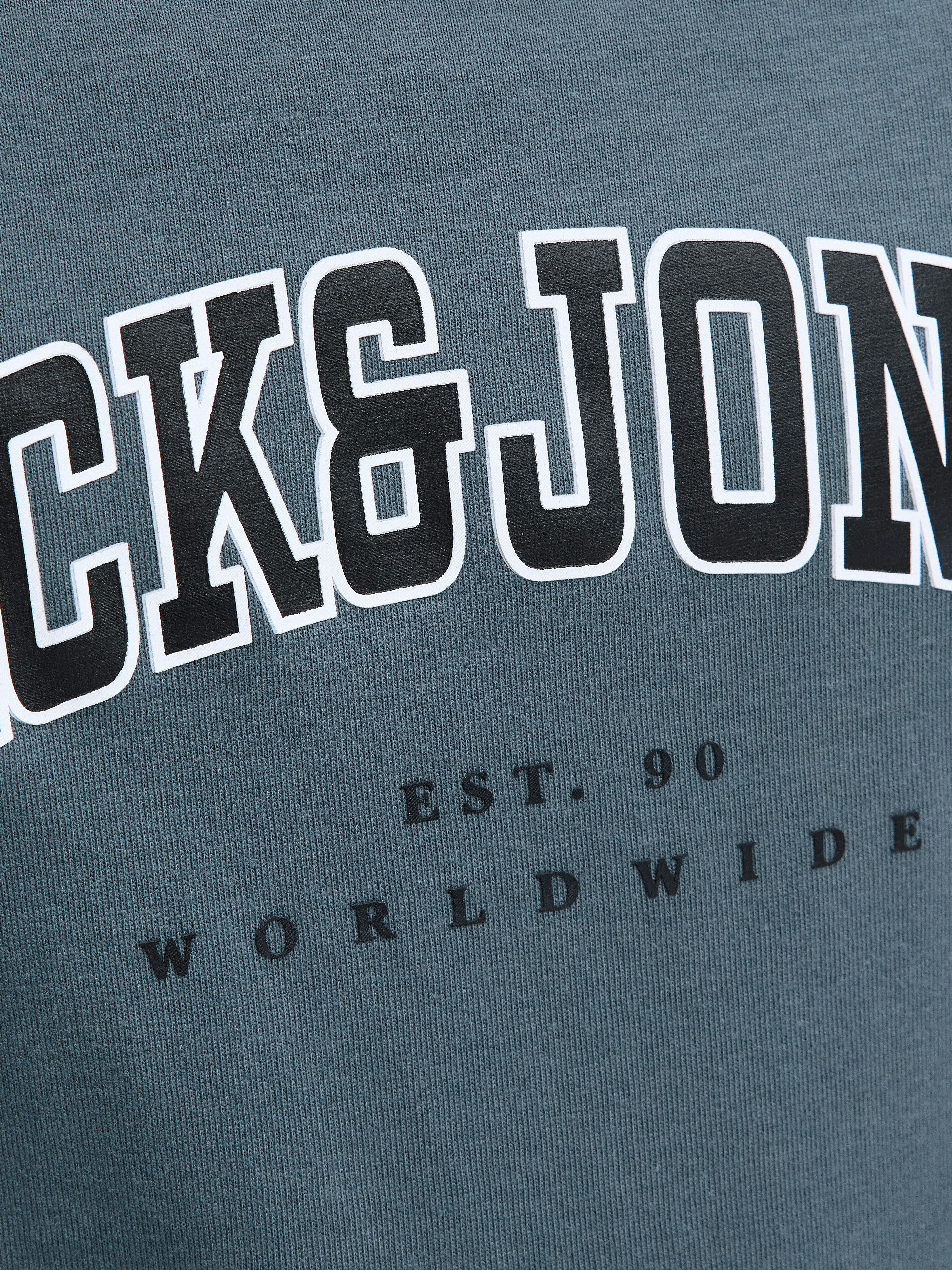 Jack & Jones Junior Shirt met ronde hals JJECALEB VARSITY TEE SS O-NECK NOOS JNR