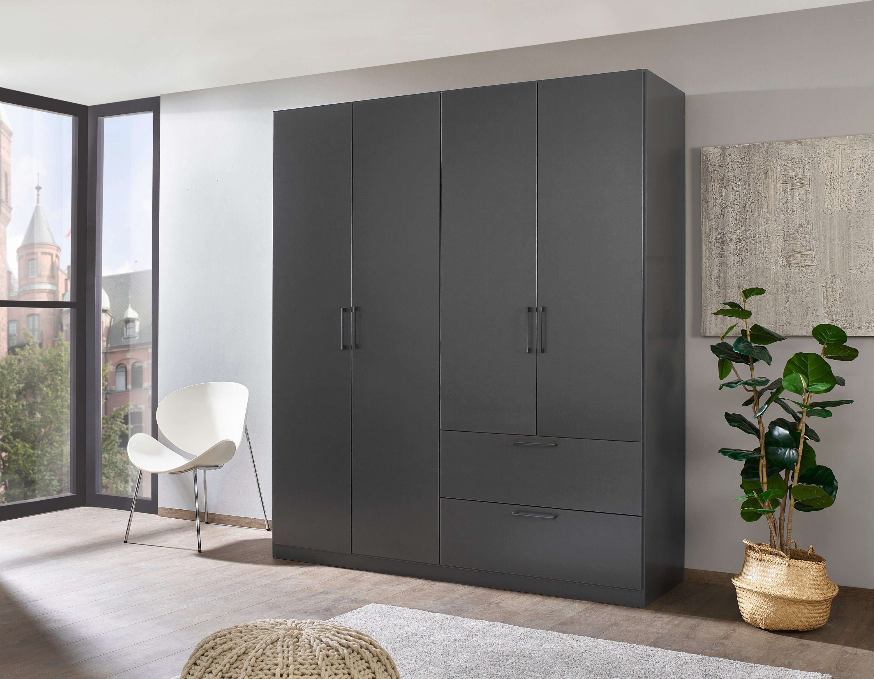 Slaapkamerserie Compleet slaapkamer Challenger (Set van 4 delen) Kast 2 breedtes, bed 3 breedtes, 2 nachttafels MADE IN GERMANY