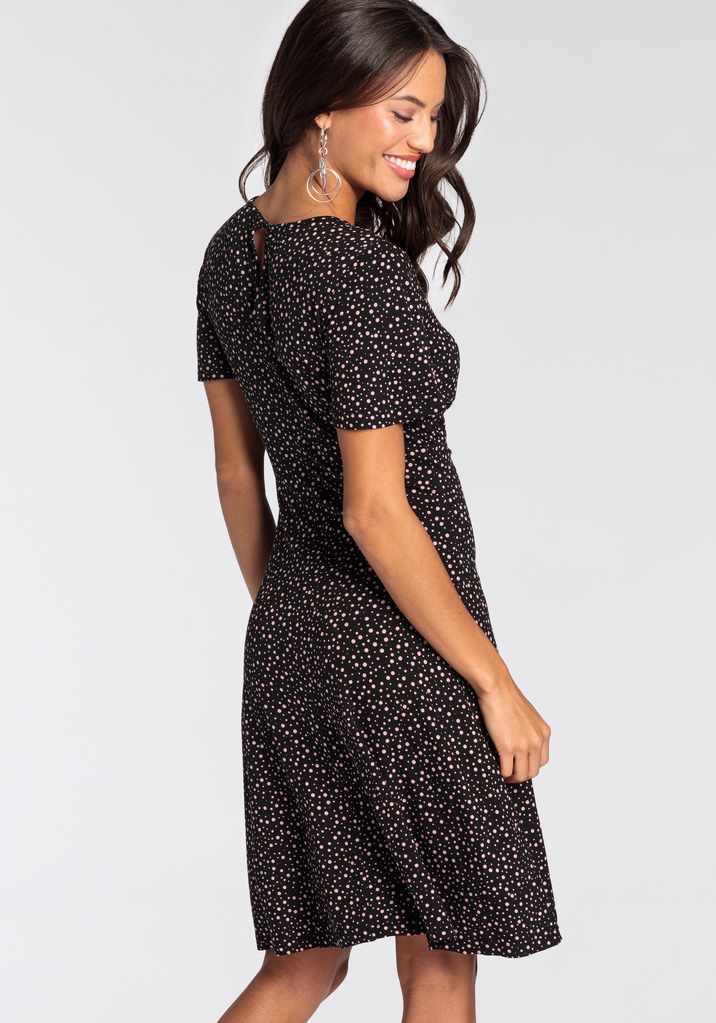 Laura Scott Zomerjurk korte jurk, vrouwelijke look, van single-jersey, halfarm