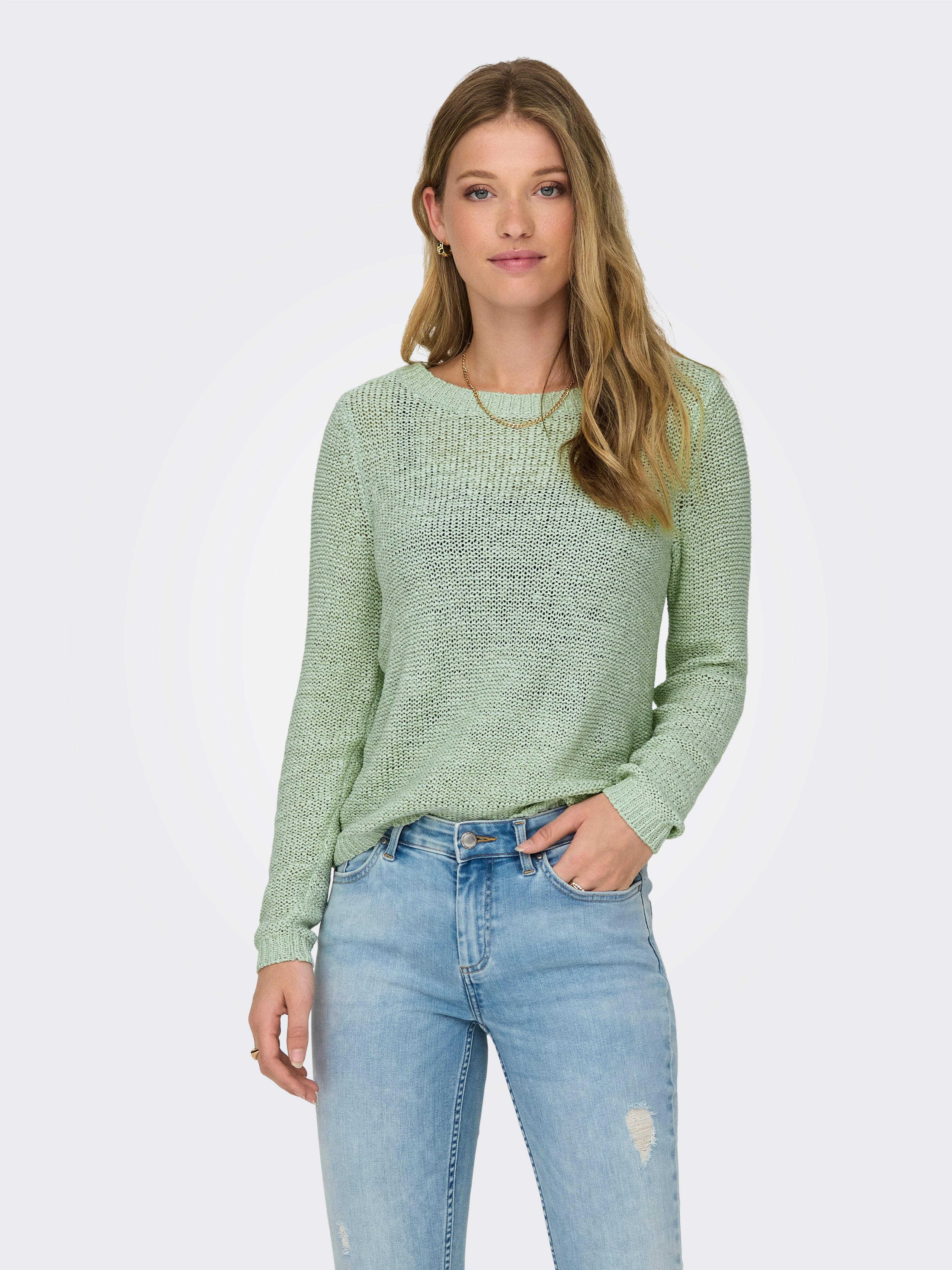 Only Gebreide trui ONLGEENA XO L S PULLOVER KNT NOOS