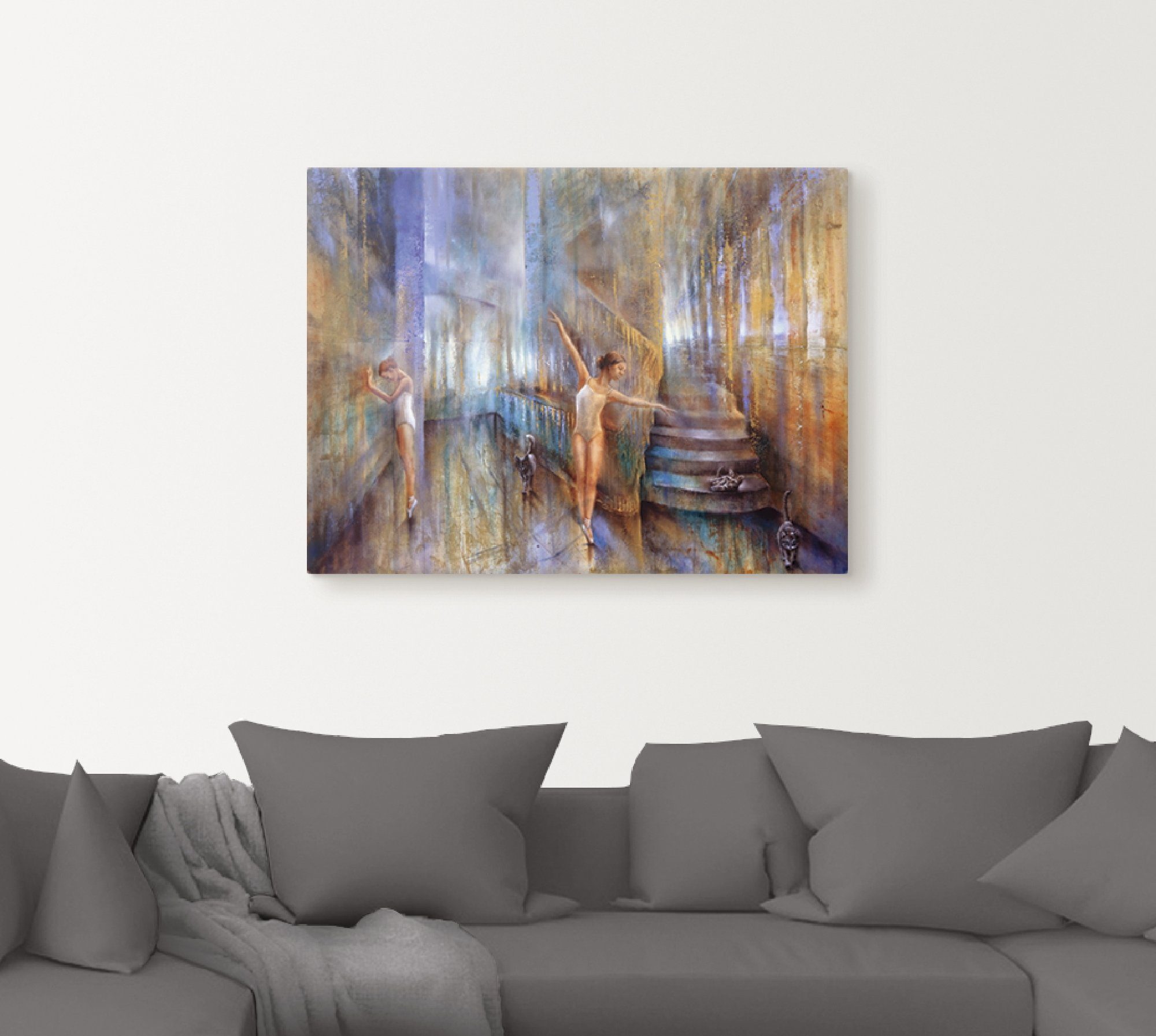 Artland Artprint op linnen Katten gespannen op een spieraam