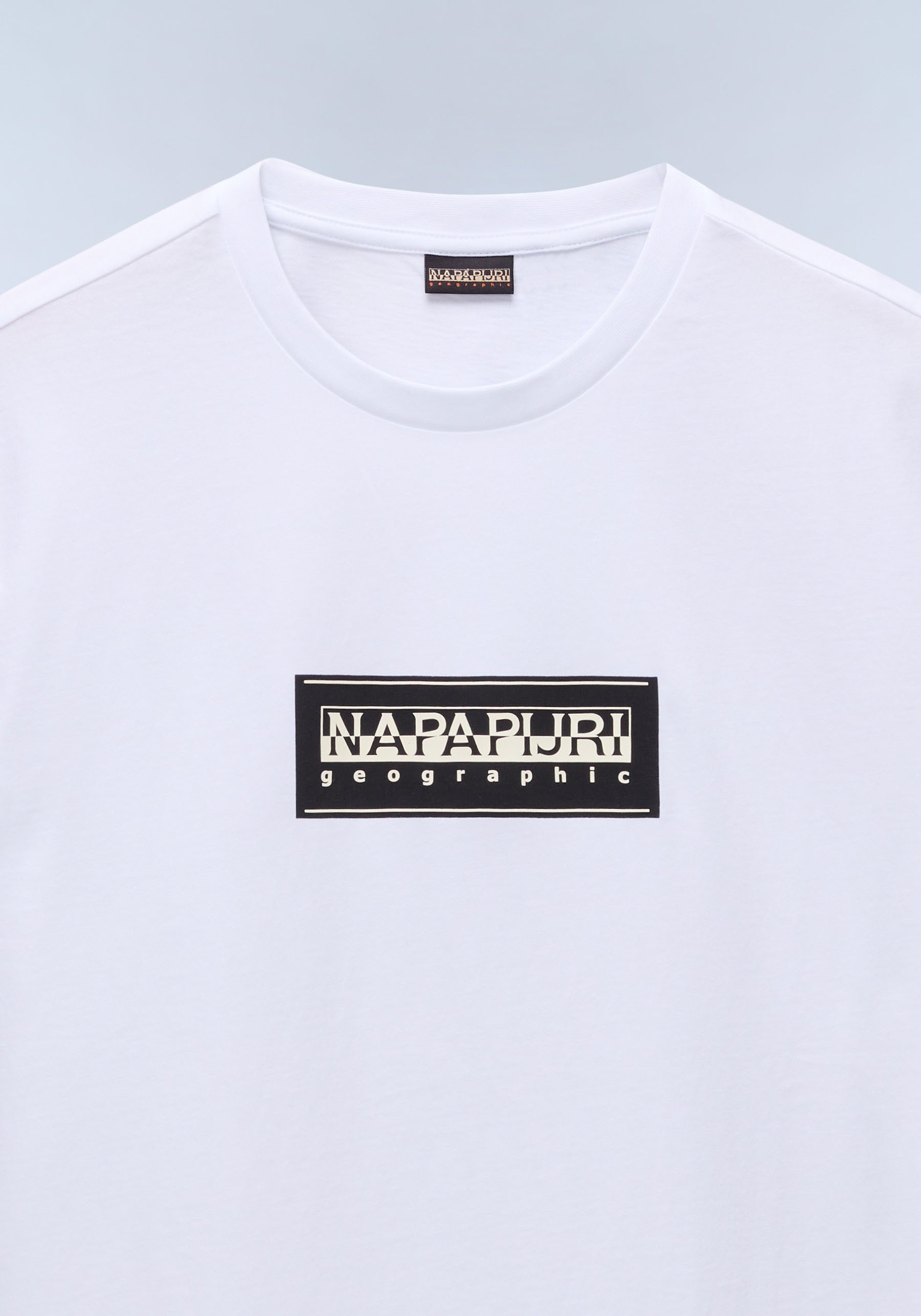 Napapijri T-shirt S-BOX LOGO met silikonprint