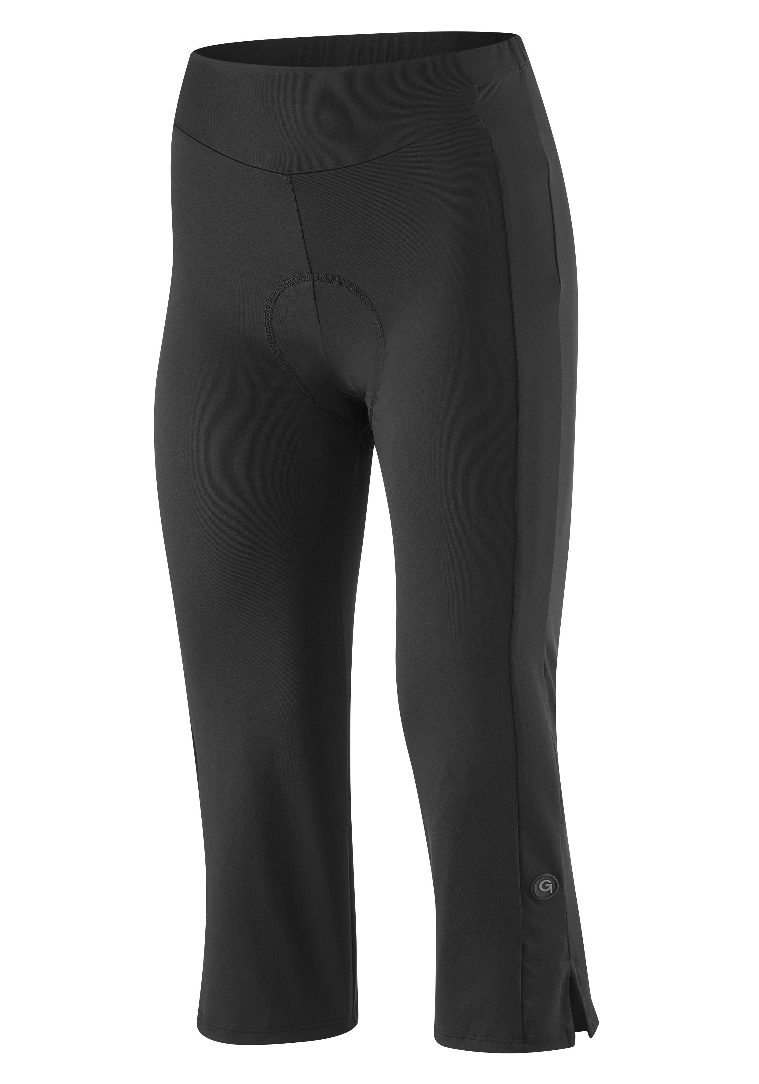 Gonso Fietsbroek Essential Tight 3/4 Flared W Dames fietsbroek met zitkussen, racebroek