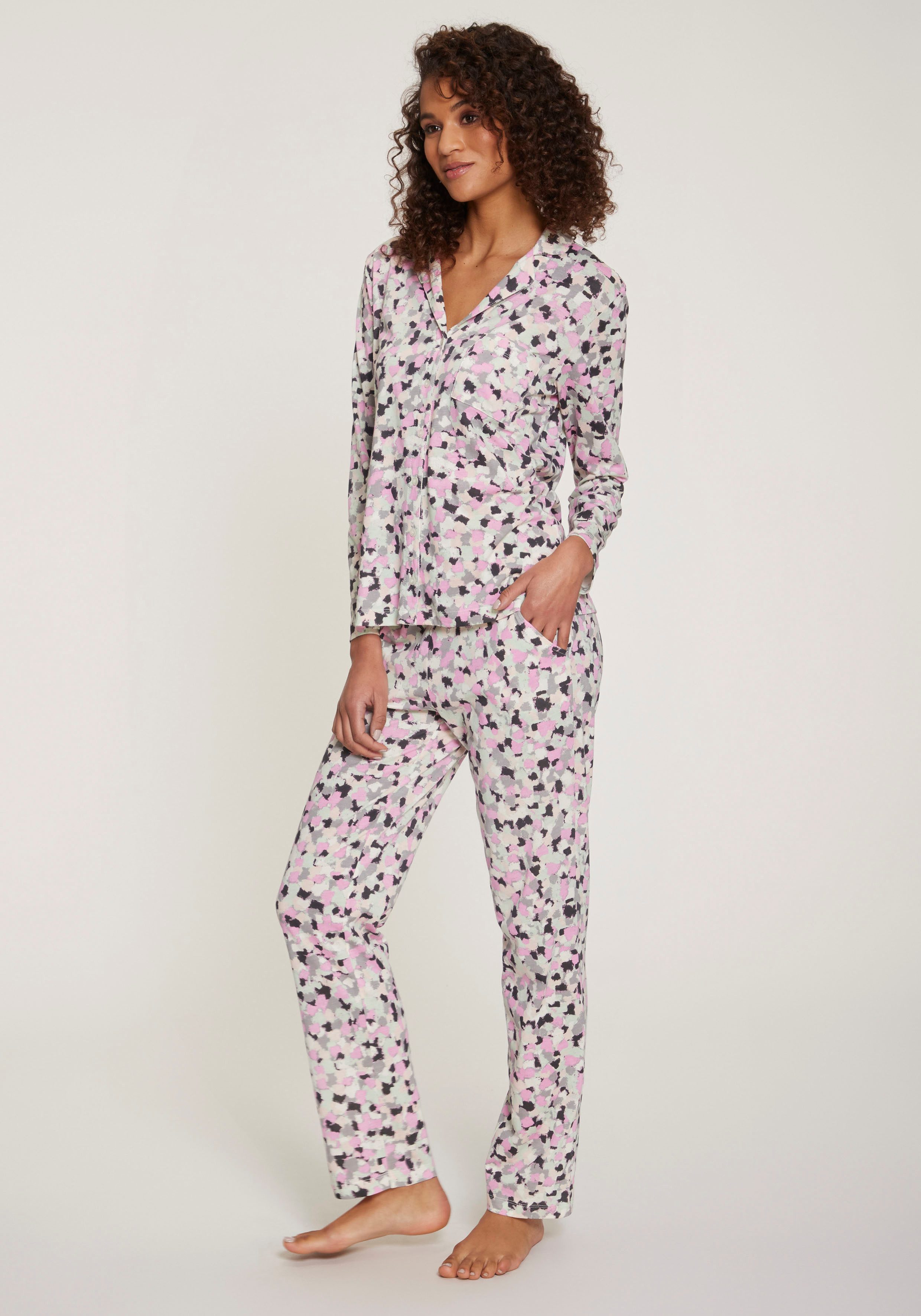 Vivance Dreams Pyjama met aquarel patroon (2-delig)