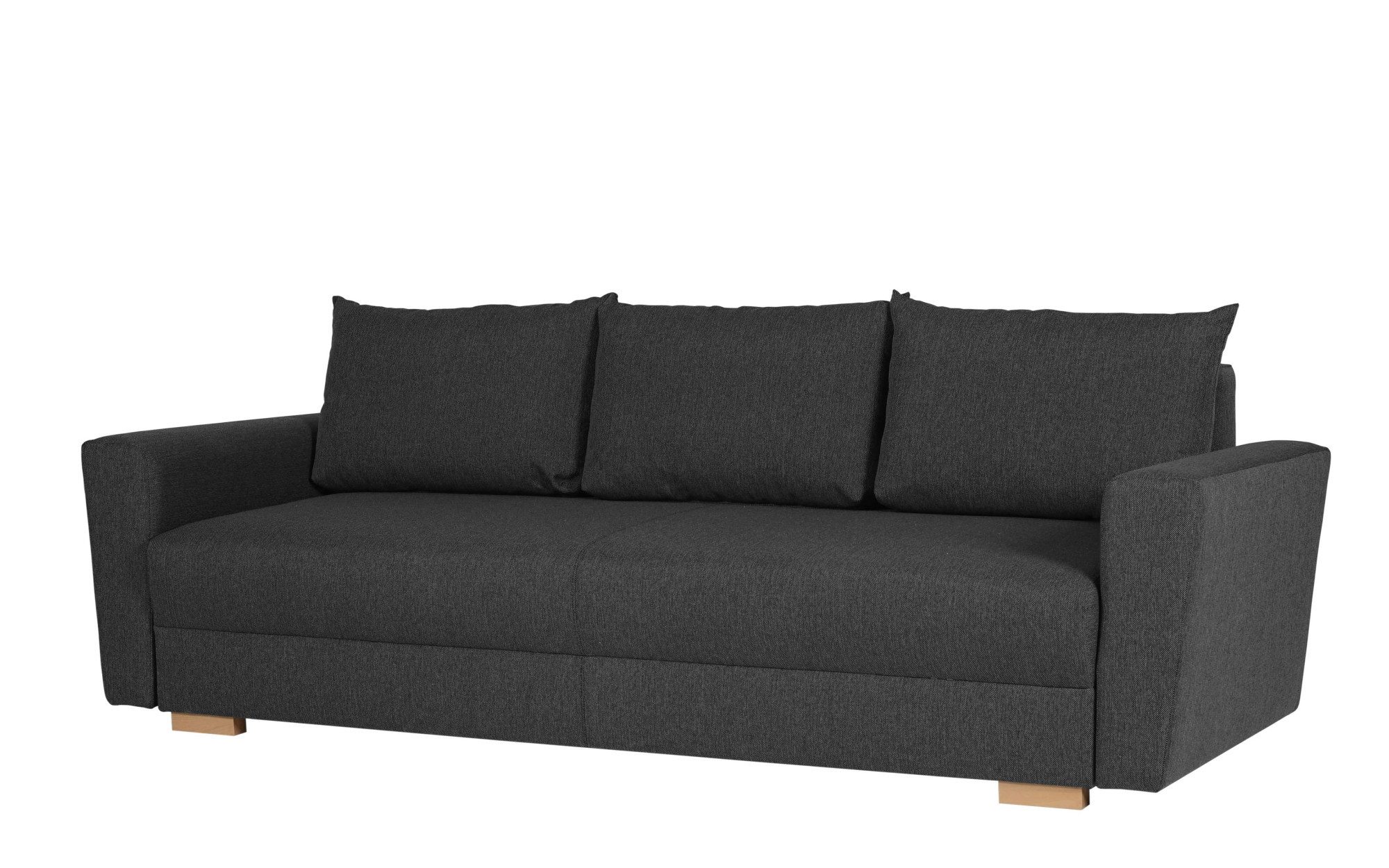 INOSIGN 3-zitsbank MAGHERA slaapbank met bedlade, van hoogwaardige afwerking met golfvering, corduroy en structuur bekleding, b/h/d 230/92,5/79 cm