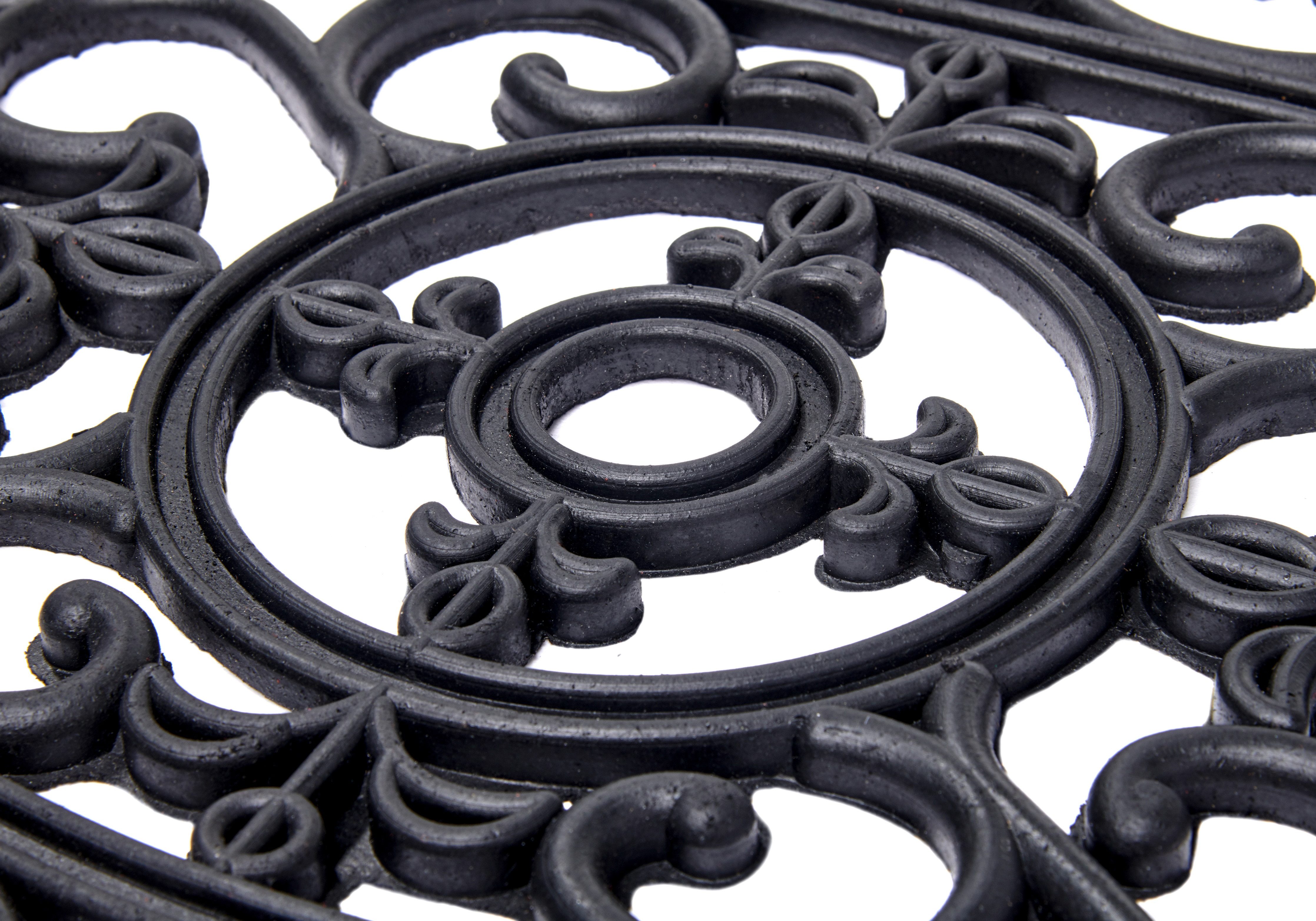 HANSE Home Mat Mix Mats gietijzer-look rubber fleur, deurmat Slijtvast, onderhoudsvriendelijk, robuust, weerbestendig, UV-bestendig