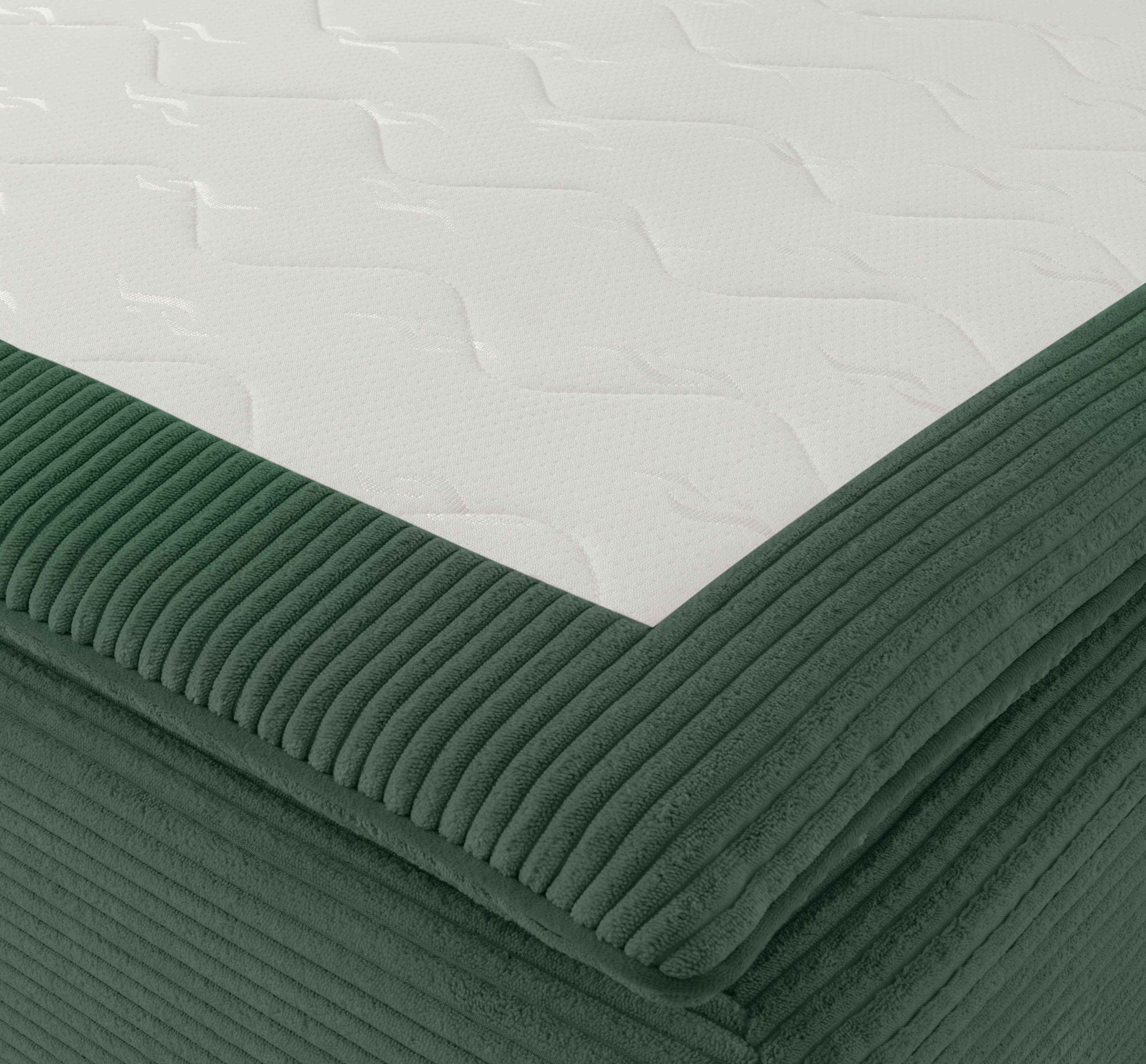 INOSIGN Hoekbank Boxspringbed Night & Day L-vorm met permanente slaapfunctie met armleuning