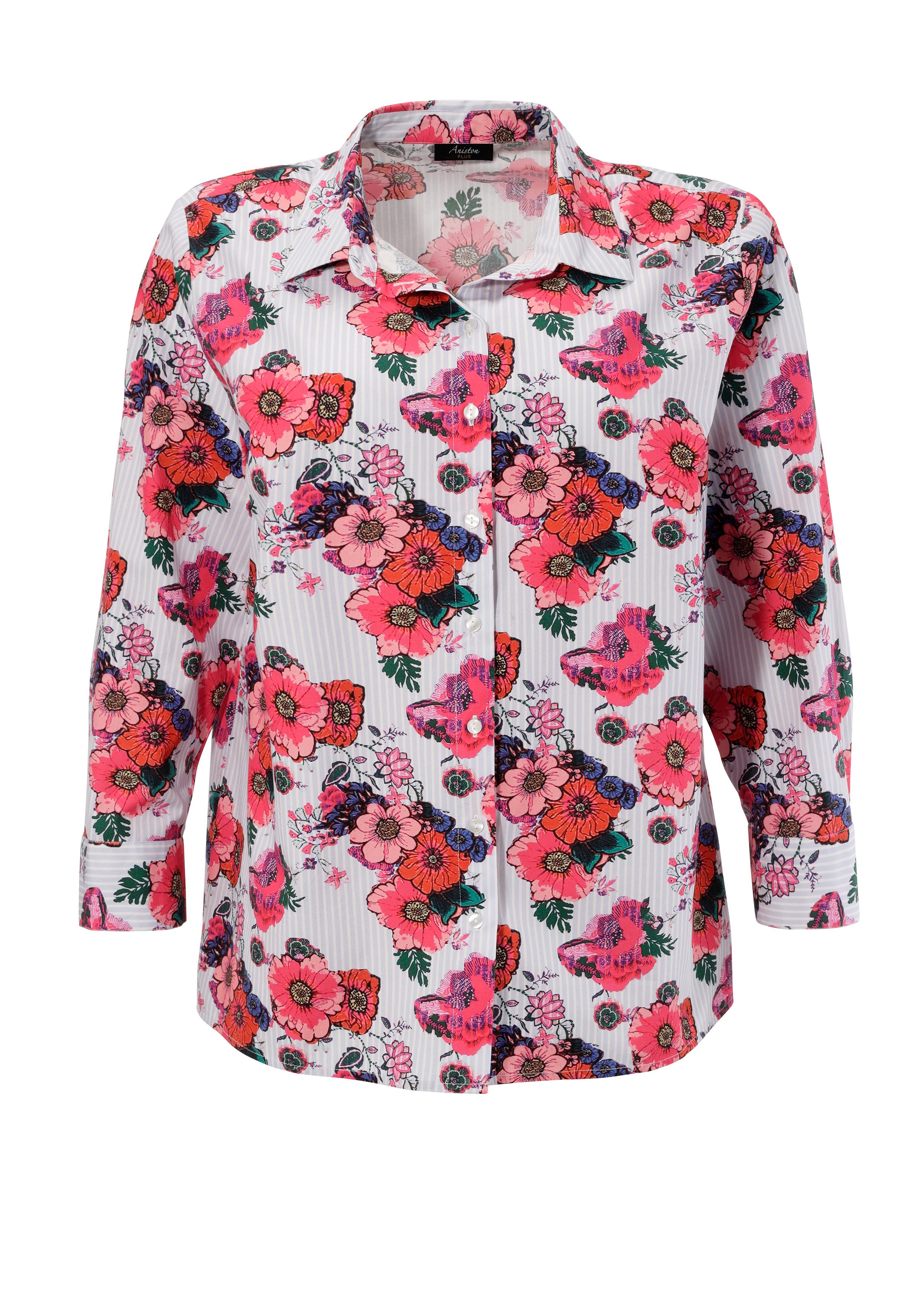 Aniston PLUS Overhemdblouse met trendy bloemenprint - nieuwe collectie