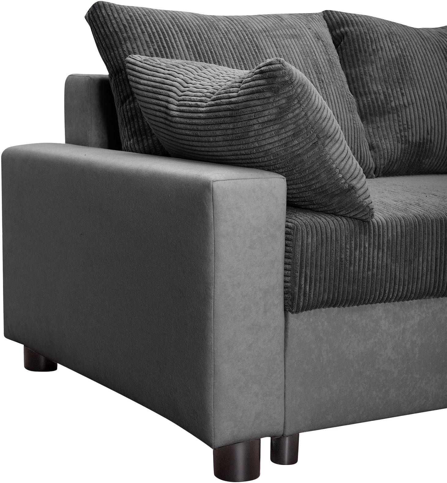 COLLECTION AB Hoekbank Parma L-vorm met slaapfunctie en bedlade, inclusief kussens, bonell-federkern