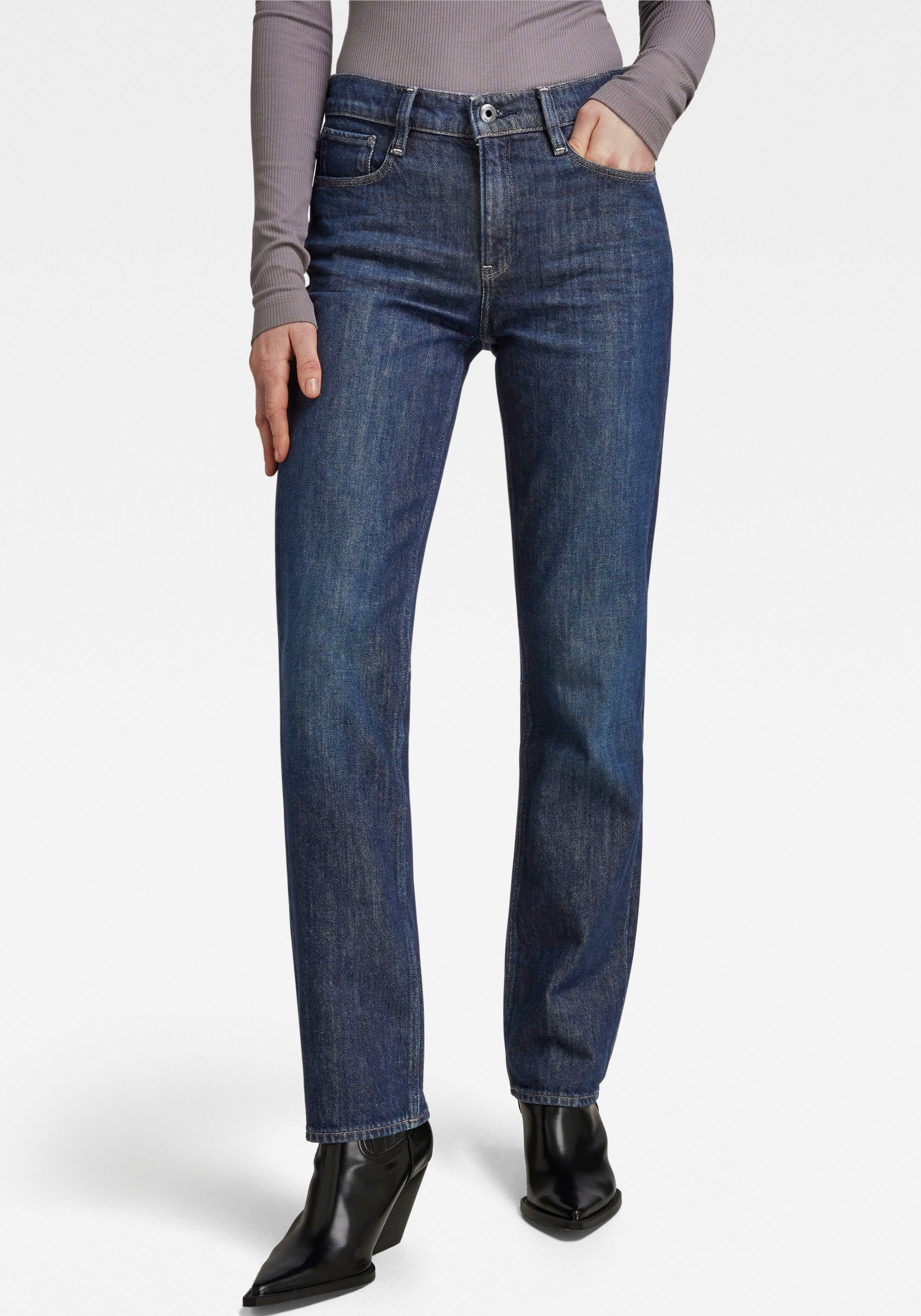 G-Star RAW Straight jeans Strace Straight Wmn dames straight jeans maat 30 blauw