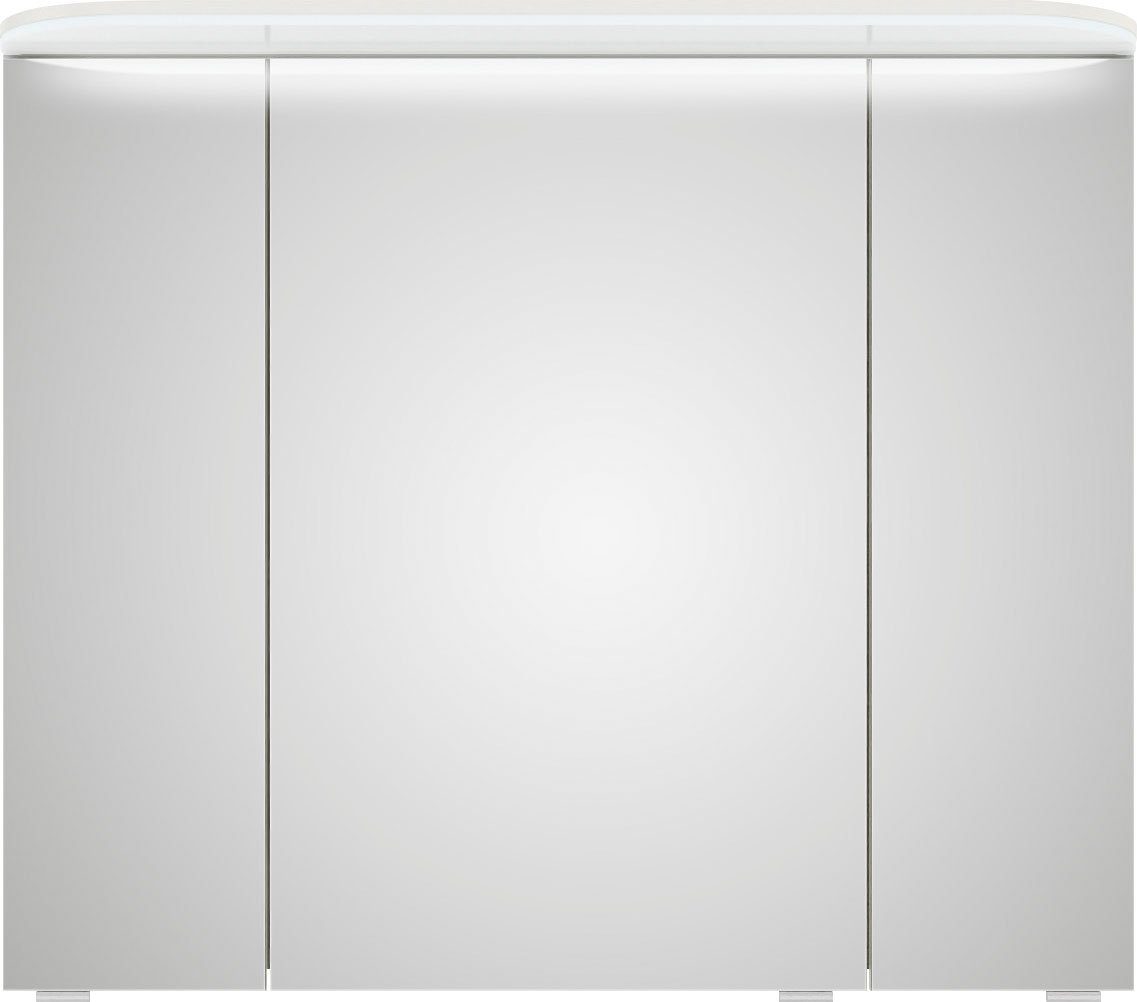 Saphir Spiegelkast Balto sprint badkamerkast met led-kransarmatuur, 85,2 cm breed, 3 deuren spiegels & verlichting wit