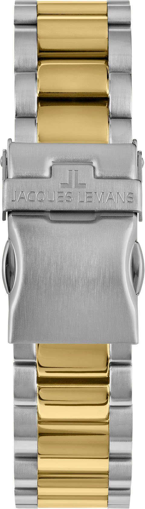 Jacques Lemans Chronograaf Liverpool, 1-2140J Quartz horloge, armbanduhr, herenhorloge, datum, stopfunctie, roestvrijstalen band