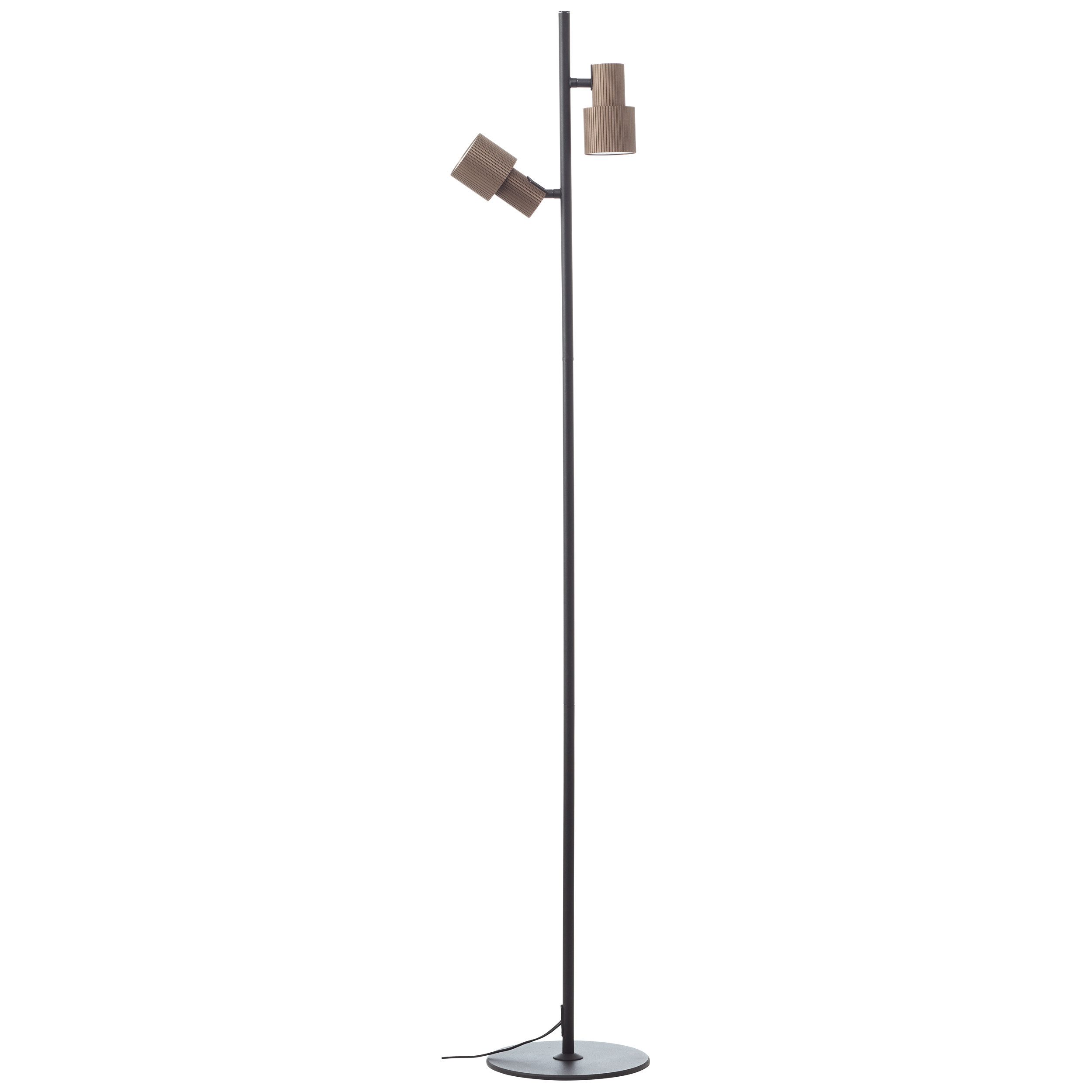 Brilliant Leuchten Staande lamp Cadiz 140 x 22 cm, gu10, kantelbaar, aluminium, zwart/bronzen kleur