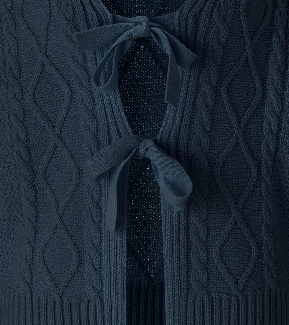 Aniston SELECTED Vest met kabel- en ruitmotief - nieuwe collectie