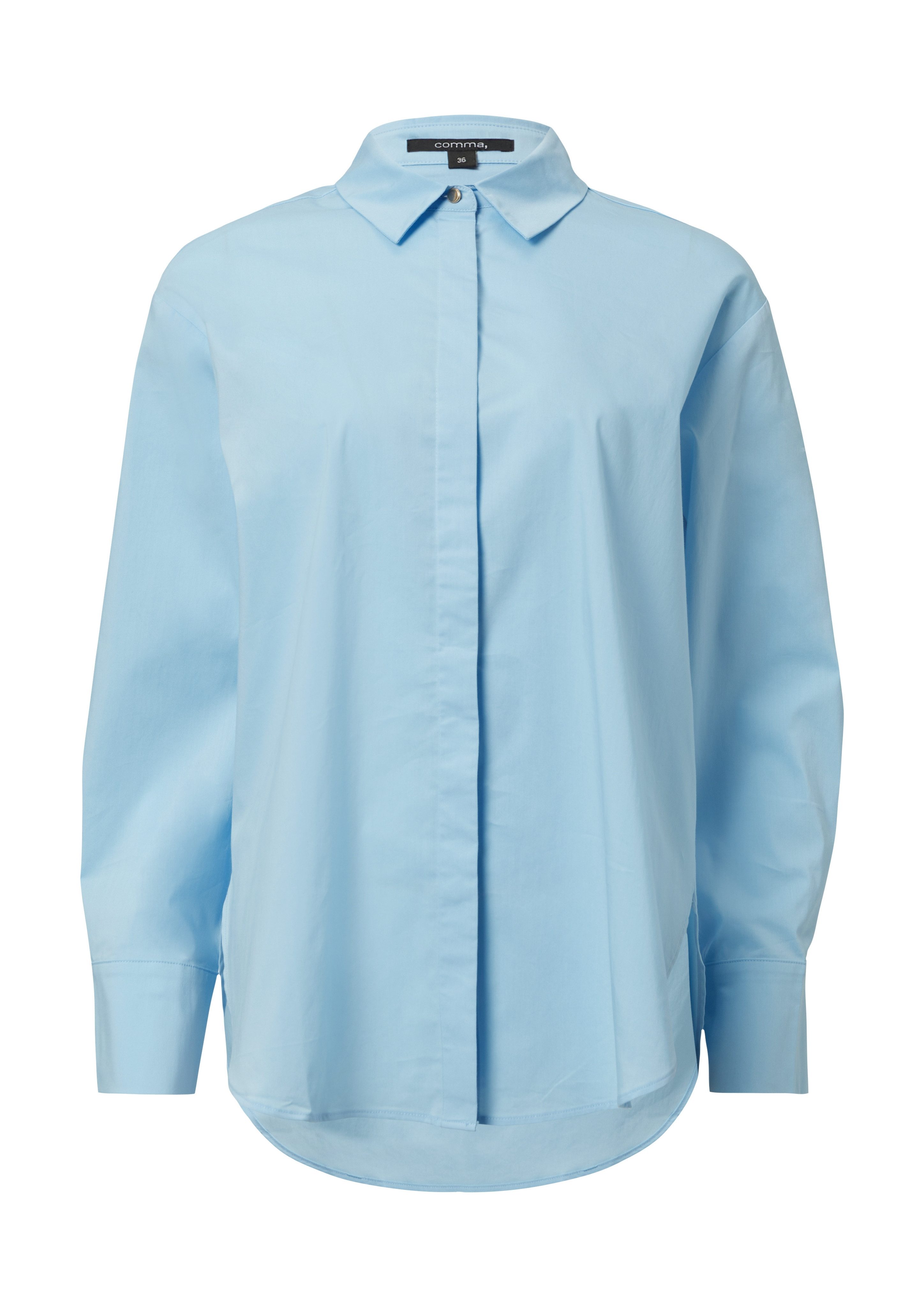 Comma Overhemdblouse Oversized, met popeline