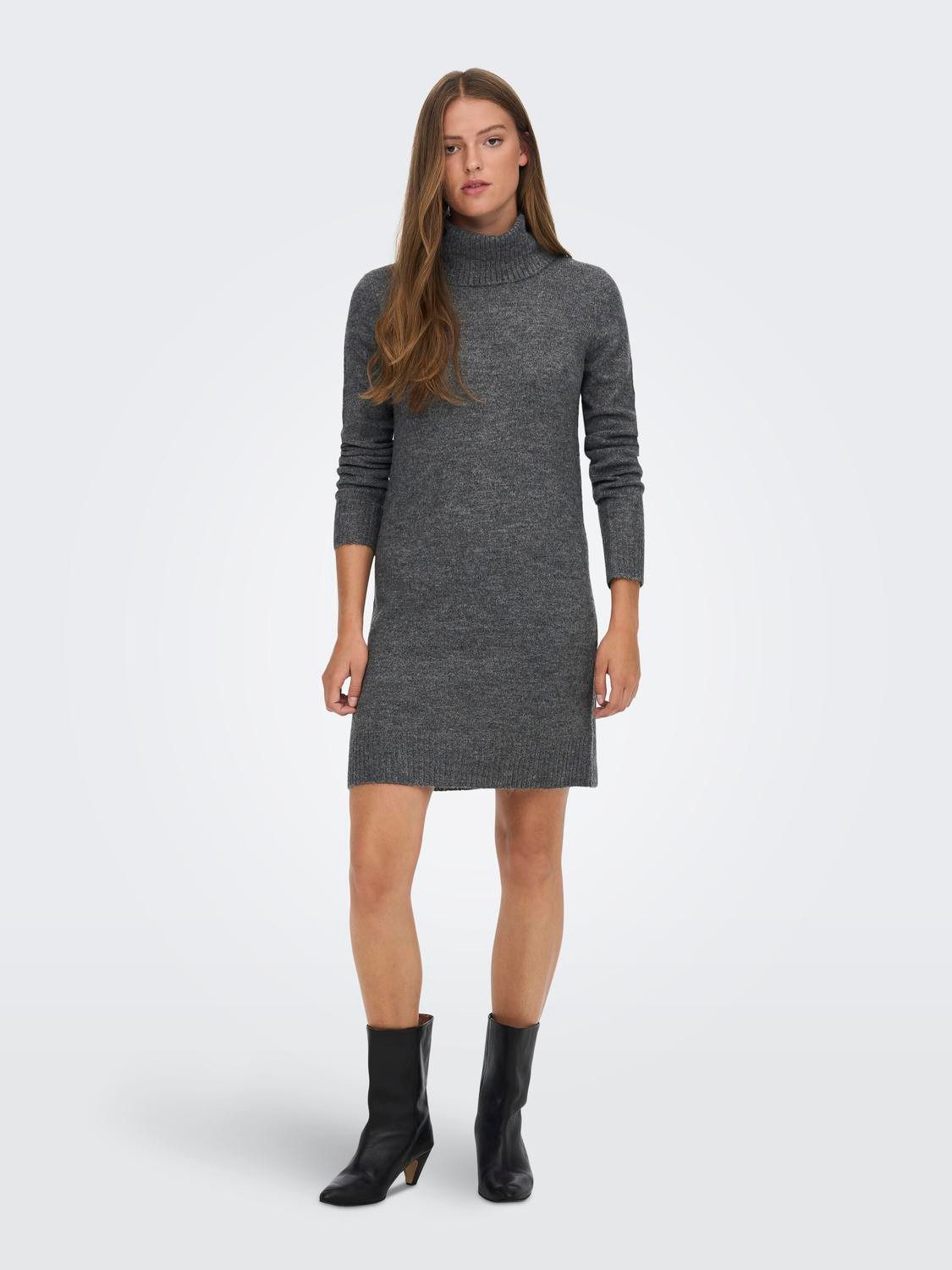 JDY Gebreide jurk ELANORA L S COWLNECK DRESS KNT NOOS