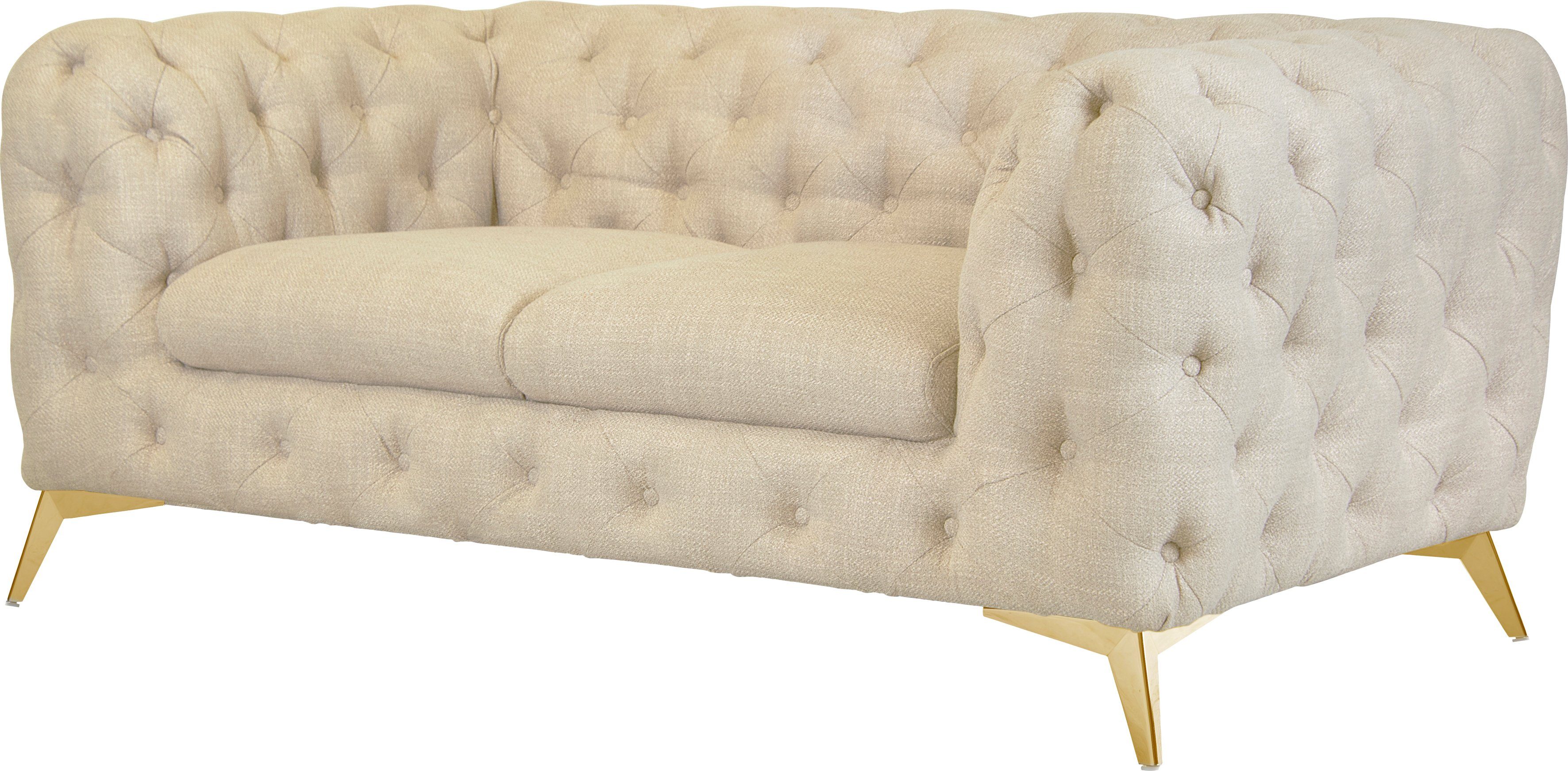 Leonique Chesterfield-bank Glynis luxueuze capitonnage, moderne chesterfield look, kleur van de poten ter keuze