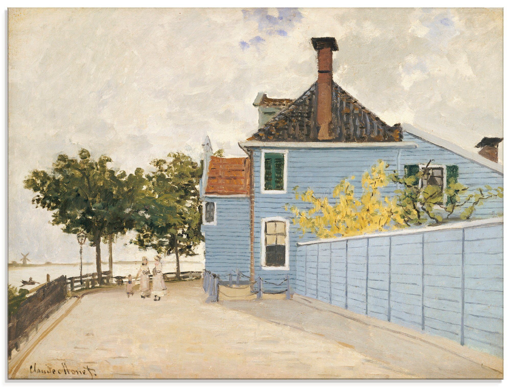 Artland Print op glas Het blauwe huis Zaandam (1 stuk)