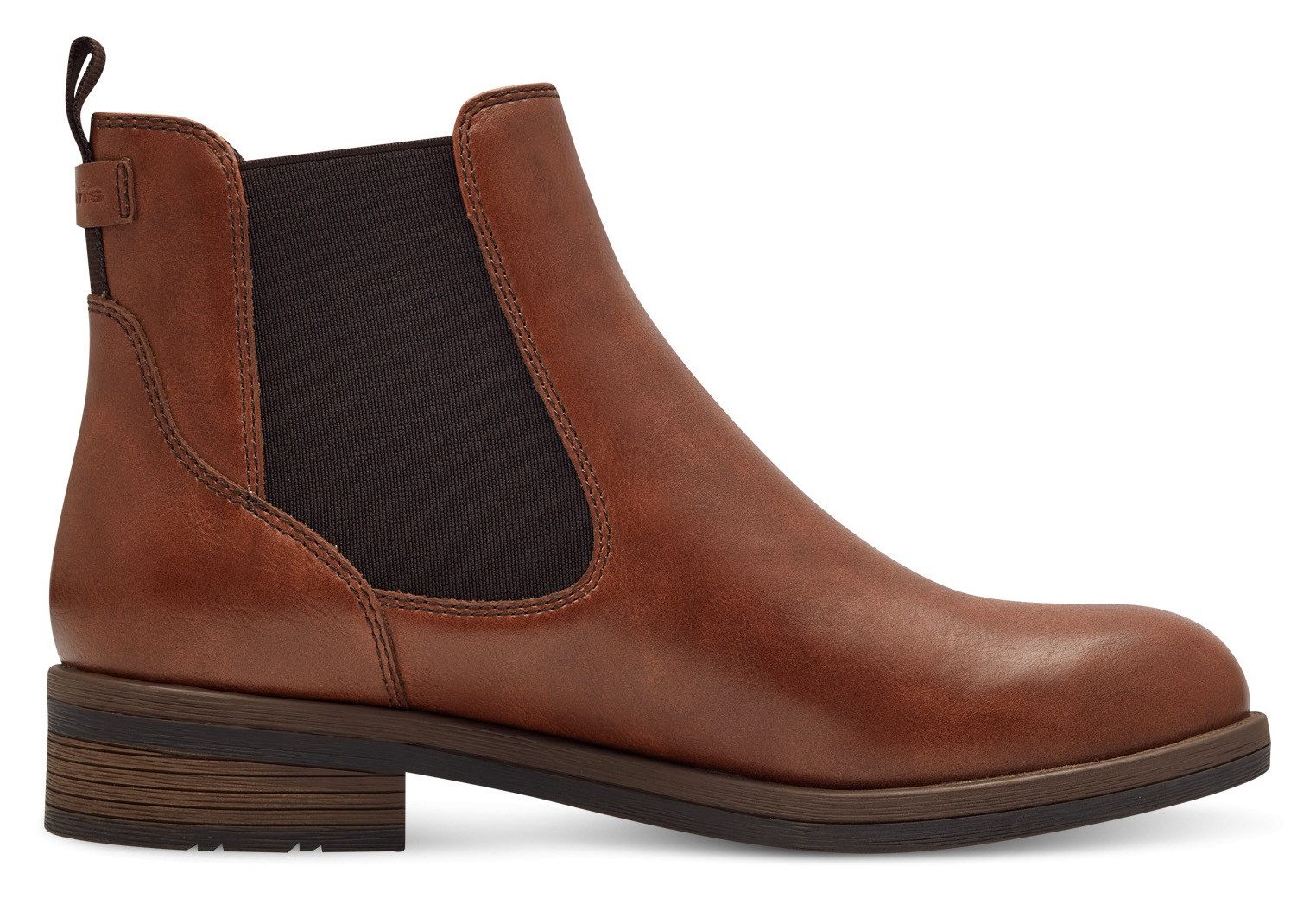 Tamaris Chelsea-boots blokhak, laarsjes, business schoen, instapschoen, aantrekband
