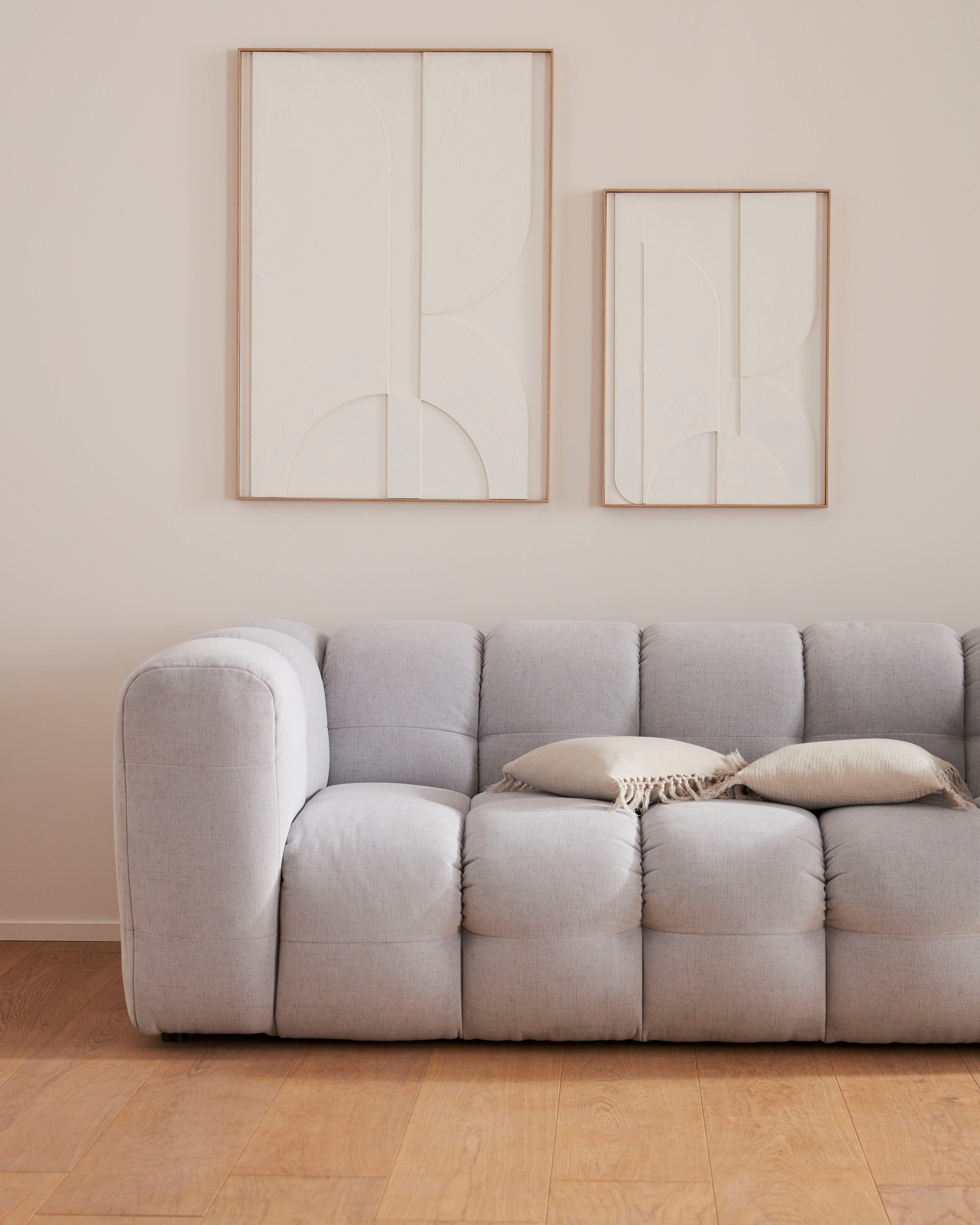 LeGer Home by Lena Gercke 3-zitsbank TALISHA designerbank, moderne quilt, afmetingen B/D/H: 229/110/75 cm