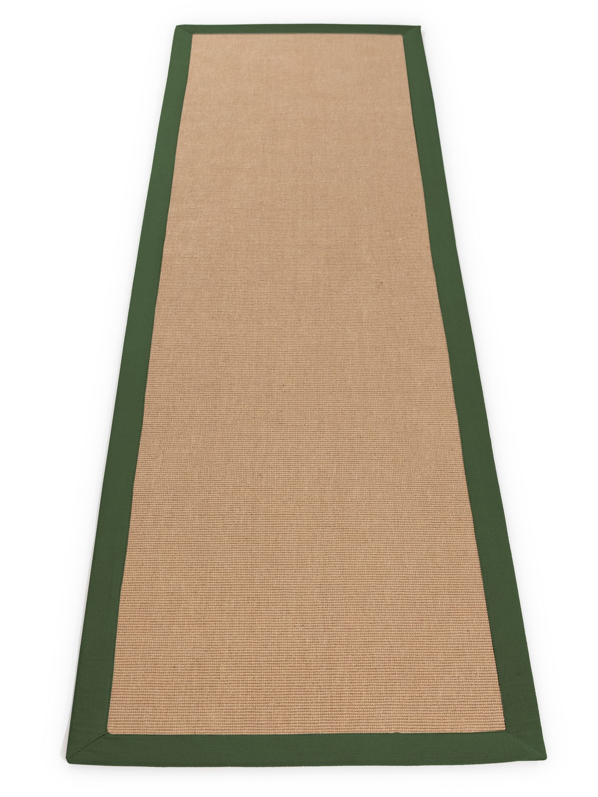 carpetfine Loper Sisal met gekleurd randdessin, antislip achterzijde