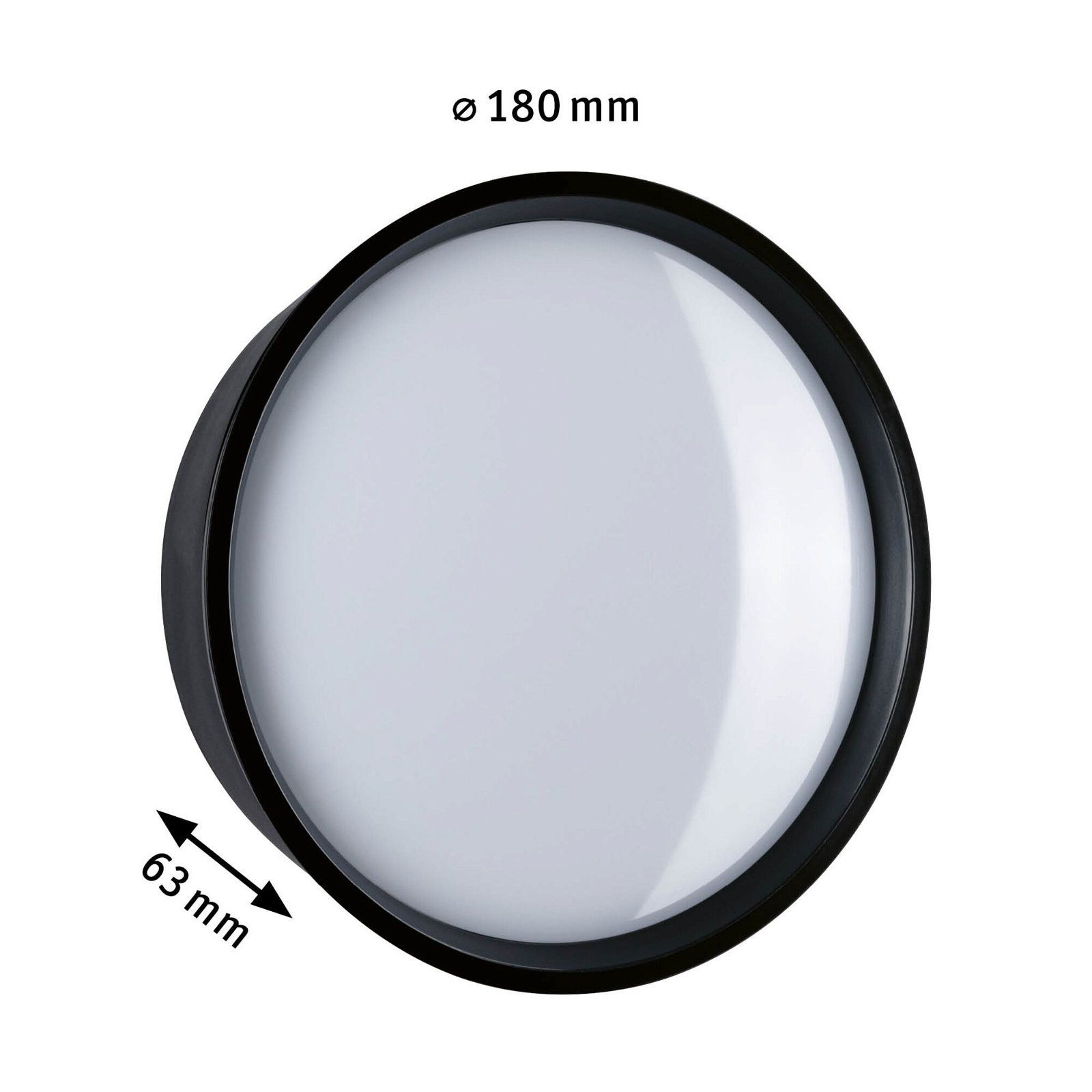 Paulmann Led-wandlamp voor buiten Platomo IP44 rond 180mm 3000K 14,5W 1200lm 230V Kunststof (1 stuk)