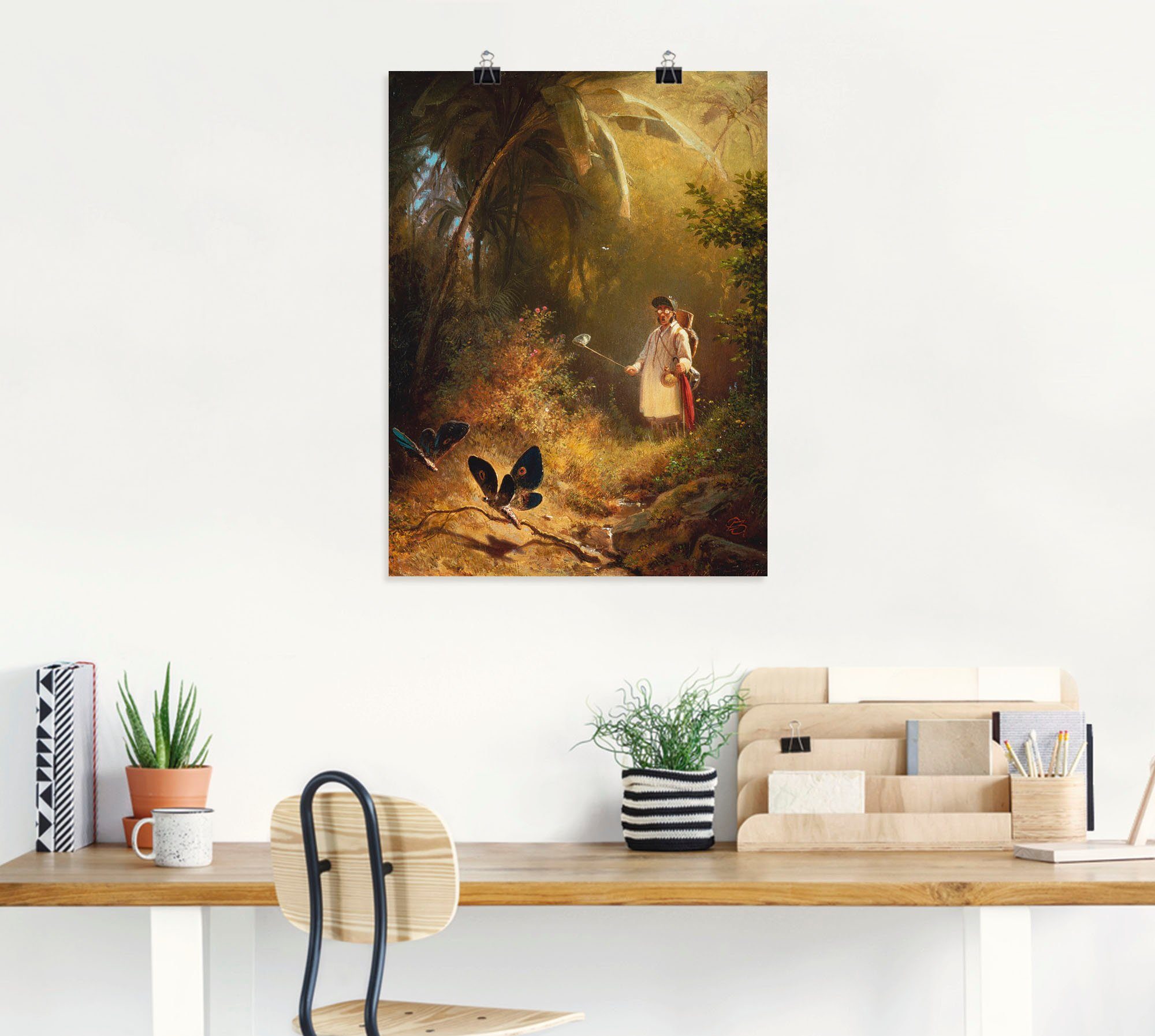 Artland Artprint De vlindervanger als artprint op linnen, poster in verschillende formaten maten